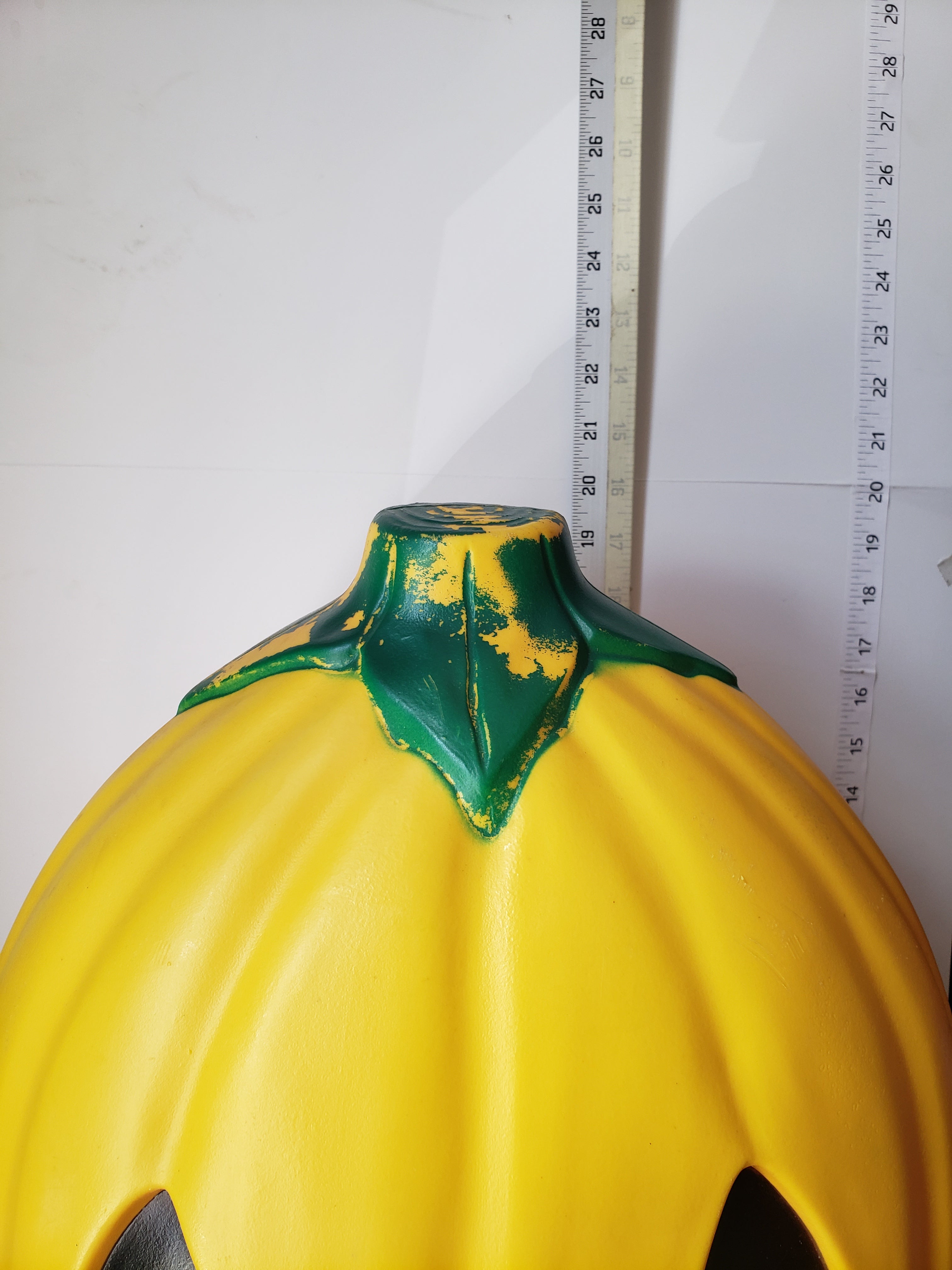 Halloween Plastic Jack O' Lantern Yellow Pumpkin Large Blow Mold 20" (lot 2213)