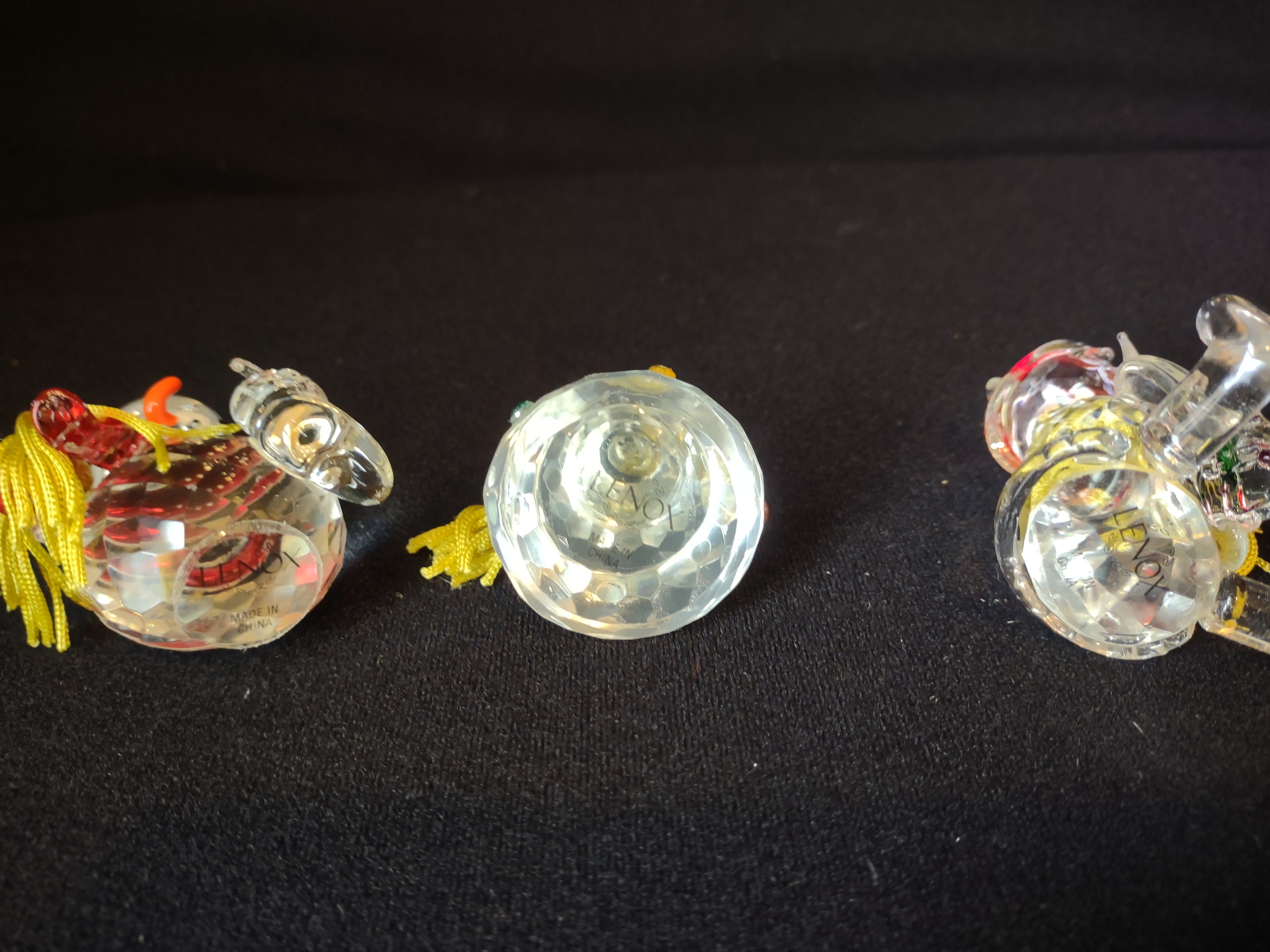 Lenox Christmas Cheer Crystalline Ornaments Set of 3 (lot 1632)