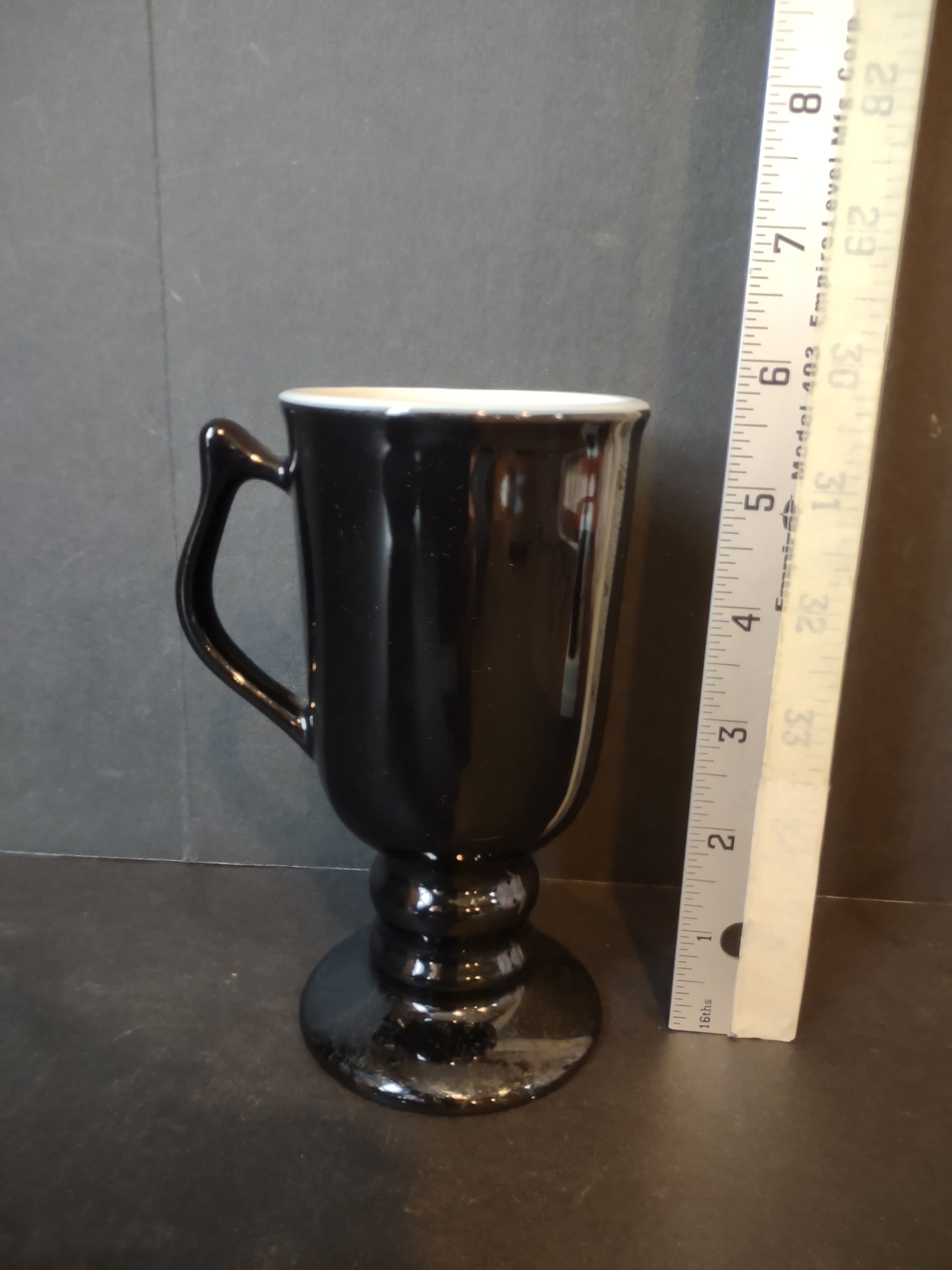 Vintage Irish Coffee Mug USA Hall Black IMPERFECT (lot 5425)
