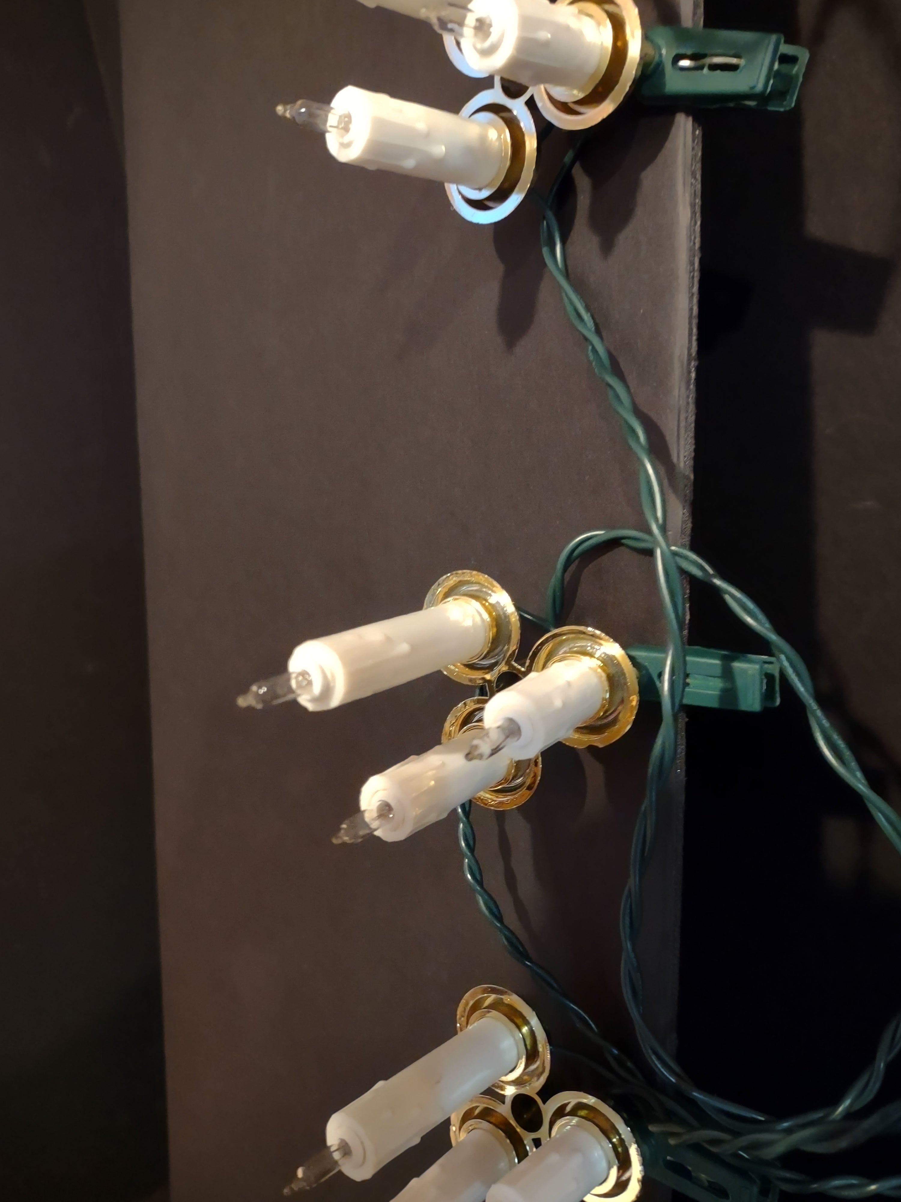 Vintage Clip-on Drip Taper Candles Christmas String Lights (lot 2462)
