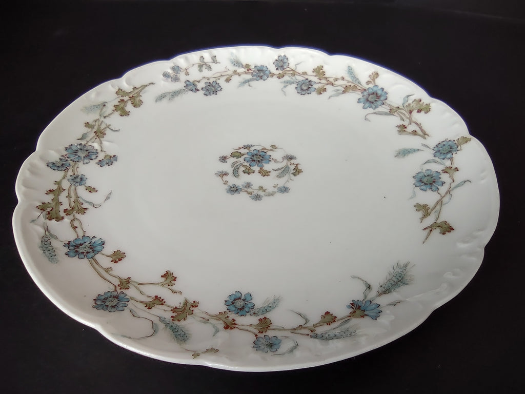 Haviland Limoges Dessert Plate Blue Flower French Chic (lot 994)