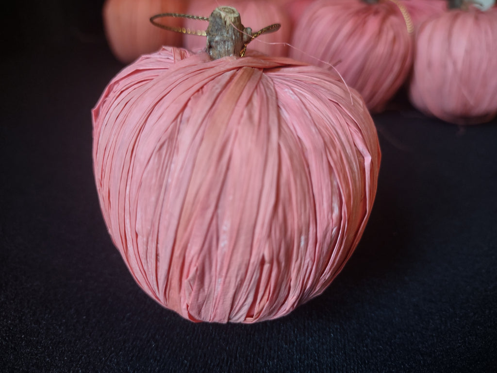 Lot of 17 Pink Twine Apple Christmas Ornament (lot 1687)