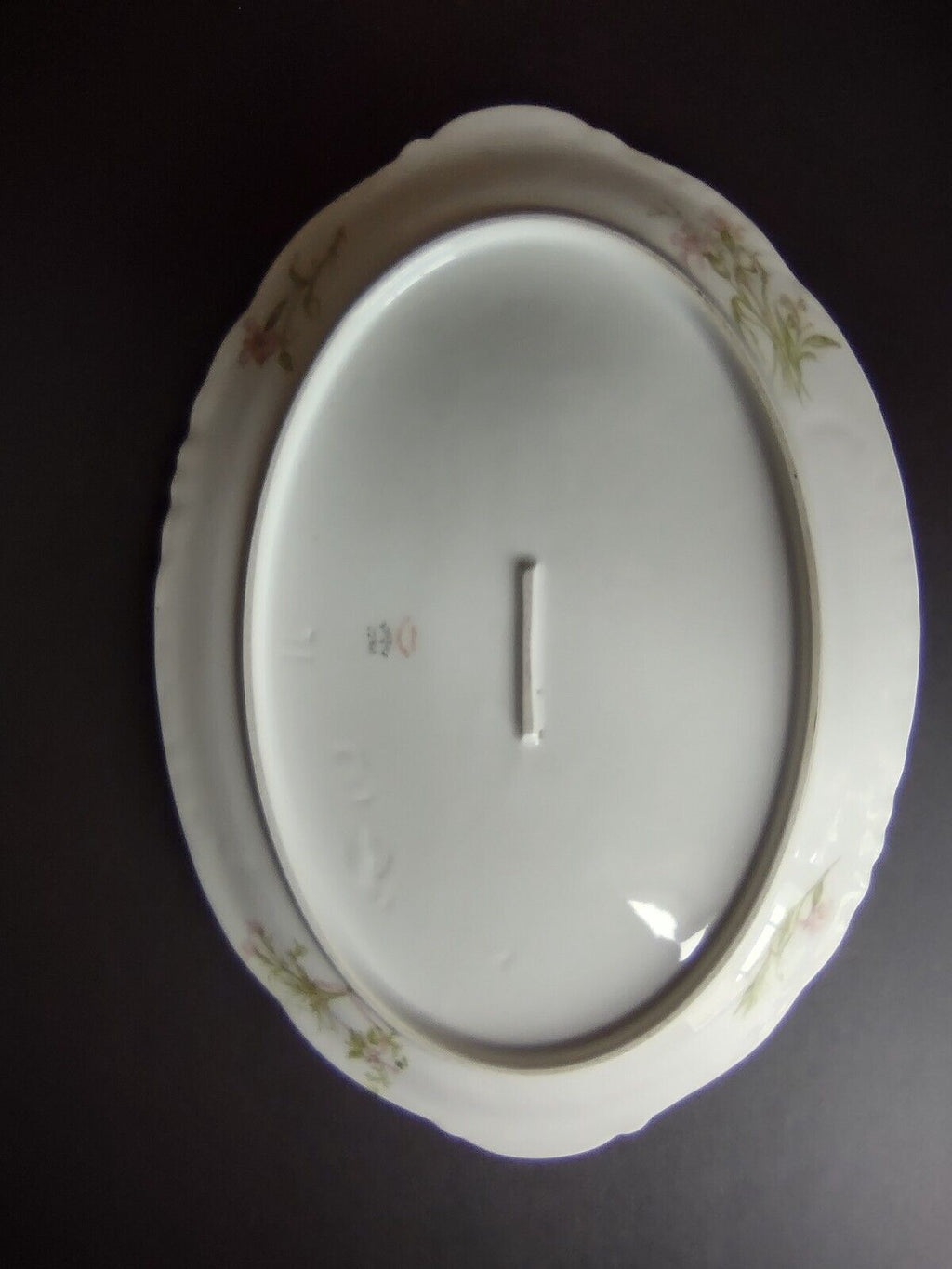 Haviland Limoges Gold Handle Carnation Serving Platter 15-1/2" (lot 340)
