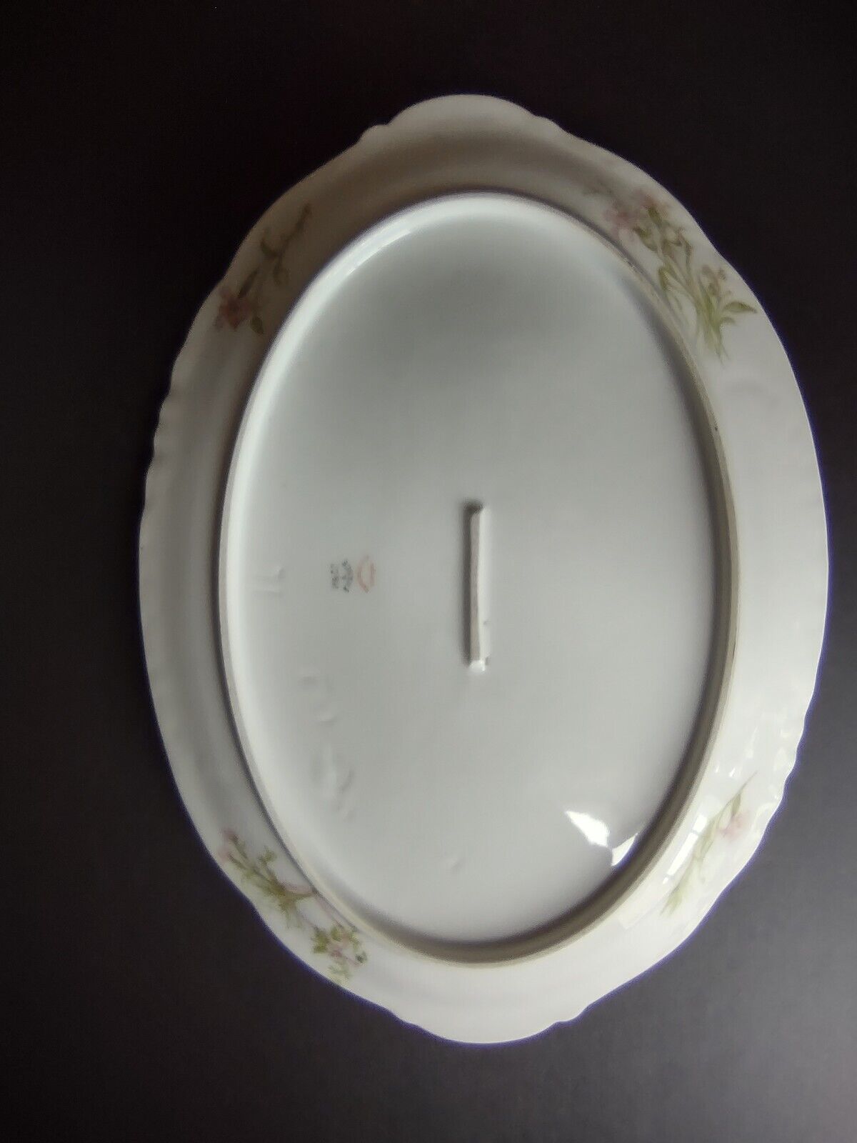 Haviland Limoges Gold Handle Carnation Serving Platter 15-1/2" (lot 340)