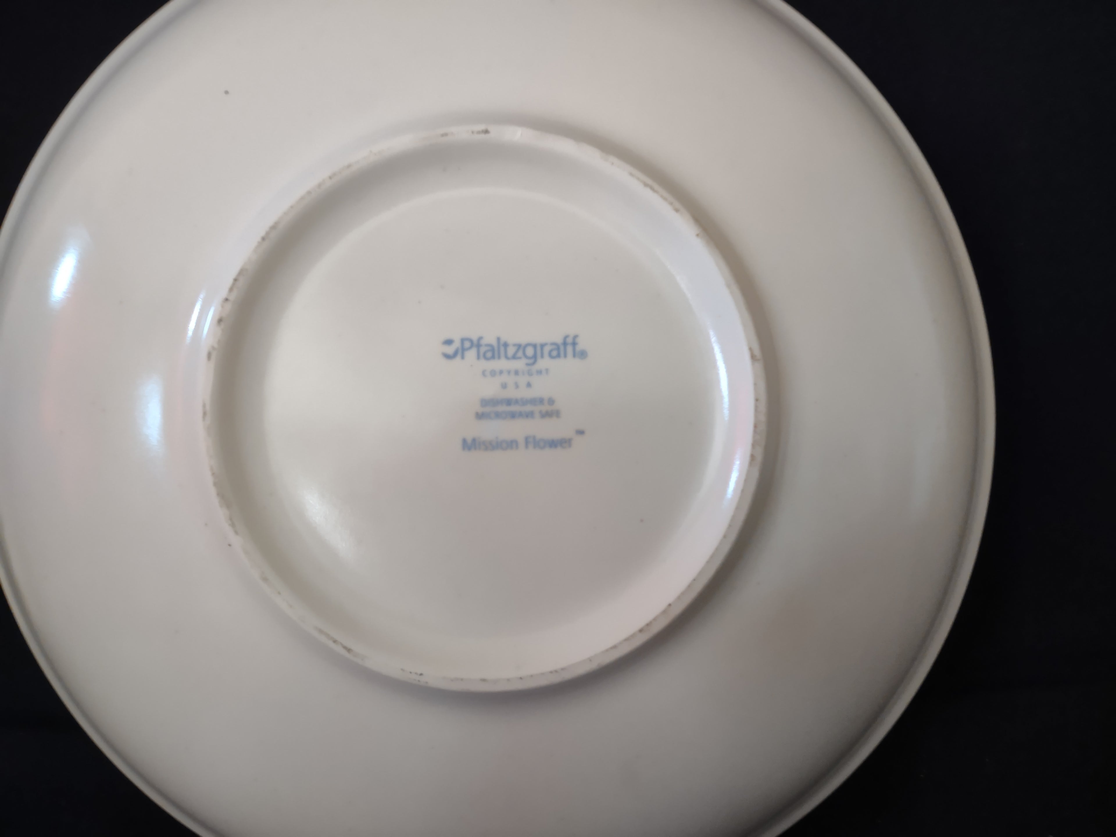 Vintage Pfaltzgraff USA 12" Large Serving Bowl Mission Flower (lot 5270)