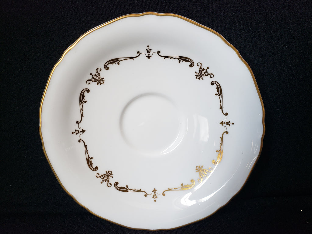 Vintage Royal Worcester Saucer ONLY Gold Chantilly 5-3/4 (lot 2094)