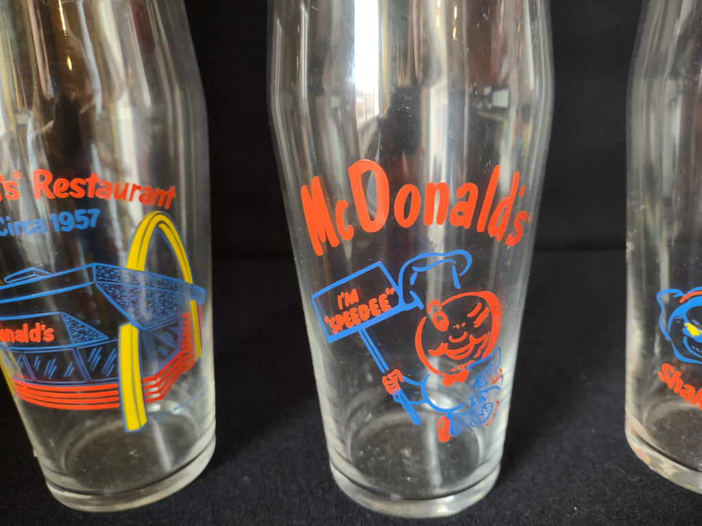 Set of 3 Drinking Glasses McDonalds Advertisement (lot 1543)