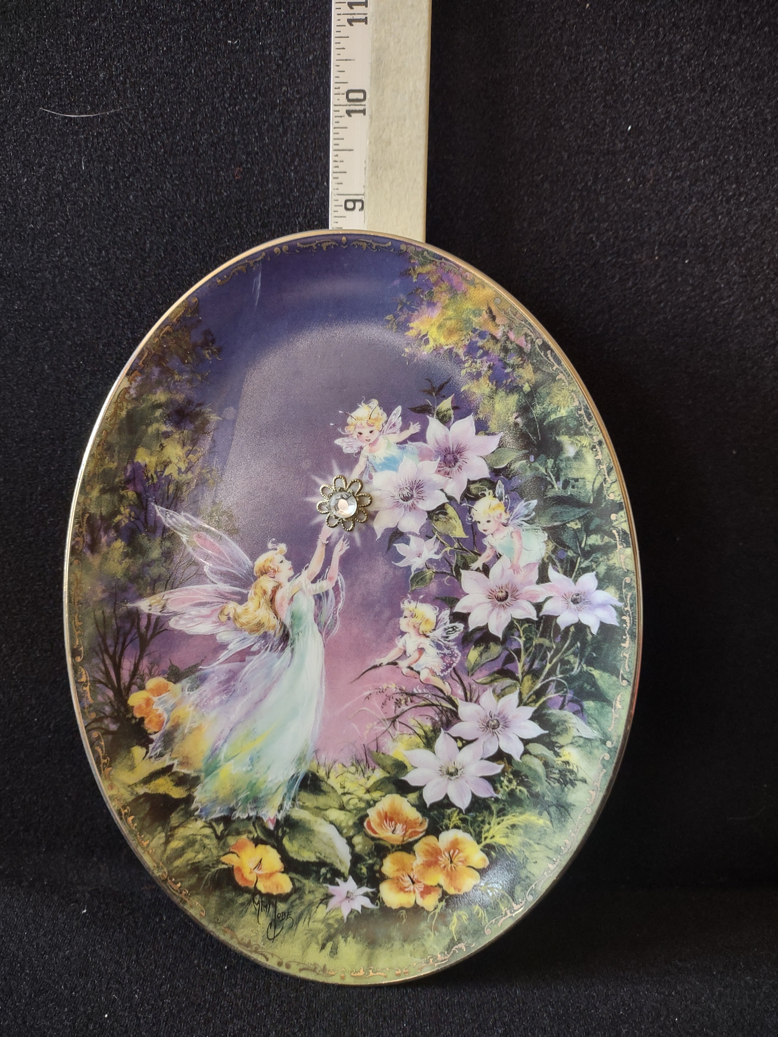 Fairy Wings And Magic Things Bradford Plate Flowers Fairy Jewel (Lot 4379)
