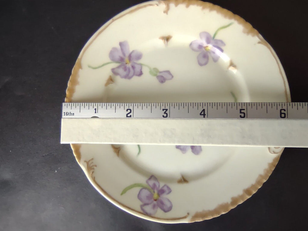 Vintage CFH GDM Field Haviland Limoges France Plate Purple Pansy 6-1/4" (lot 498