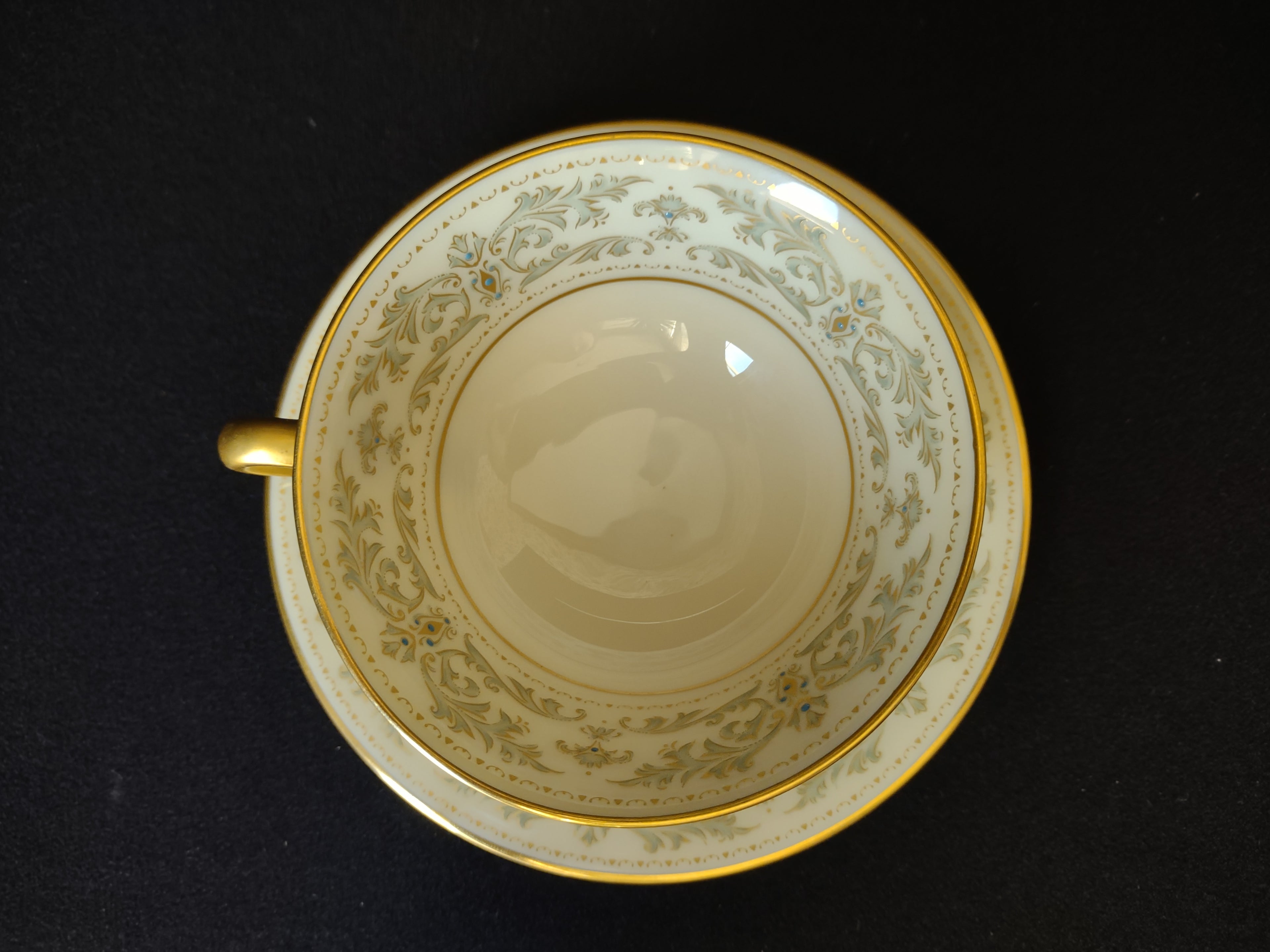 Vintage Lenox Noblesse Gold Trim Tea Cup with Saucer (lot 1805)