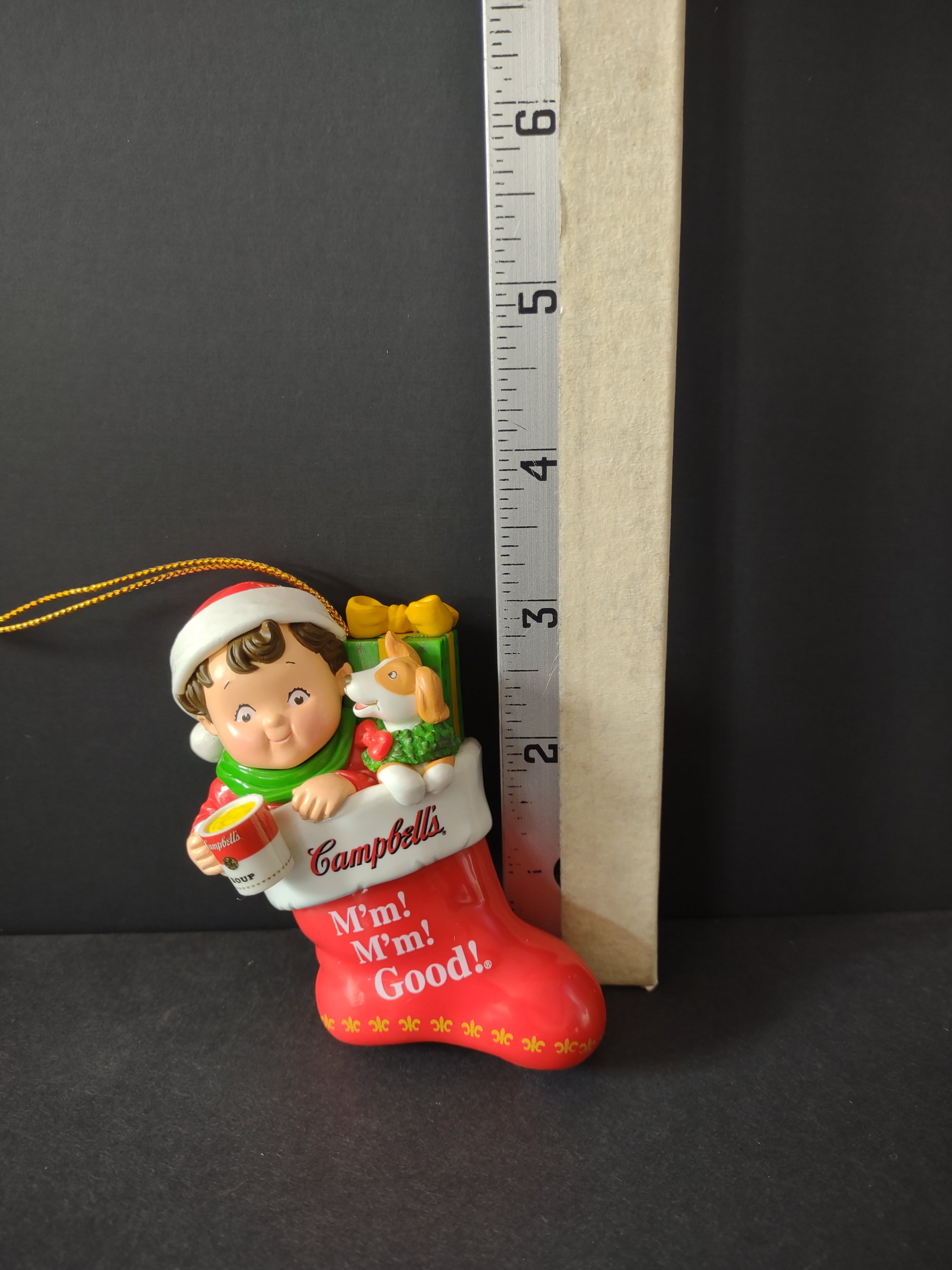 Vintage Christmas 2001 Campbells Kids Stocking Ornament Puppy (Lot 4719)