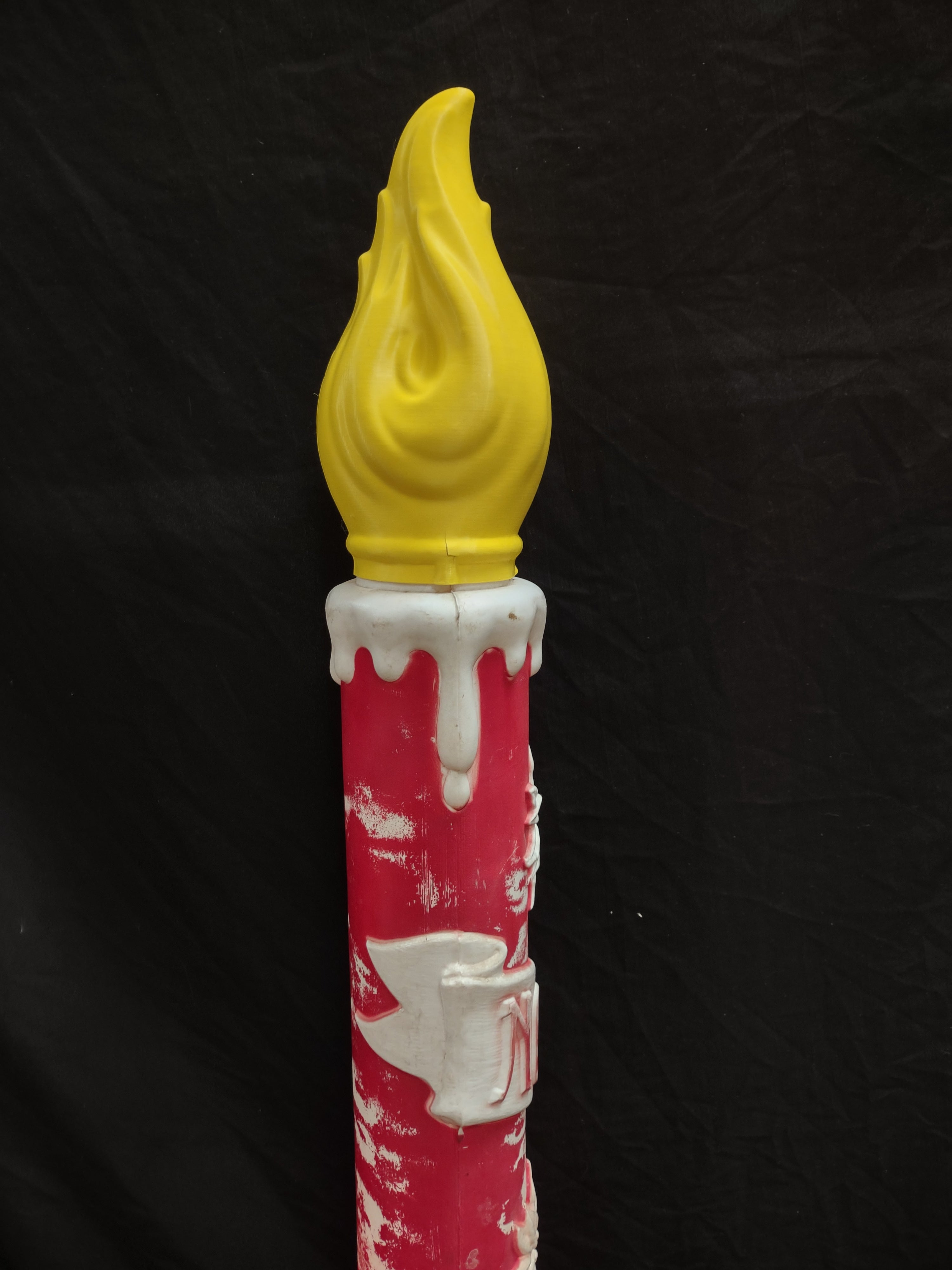 Vintage Christmas Blow Mold Candle Noel 39" (lot 2332)