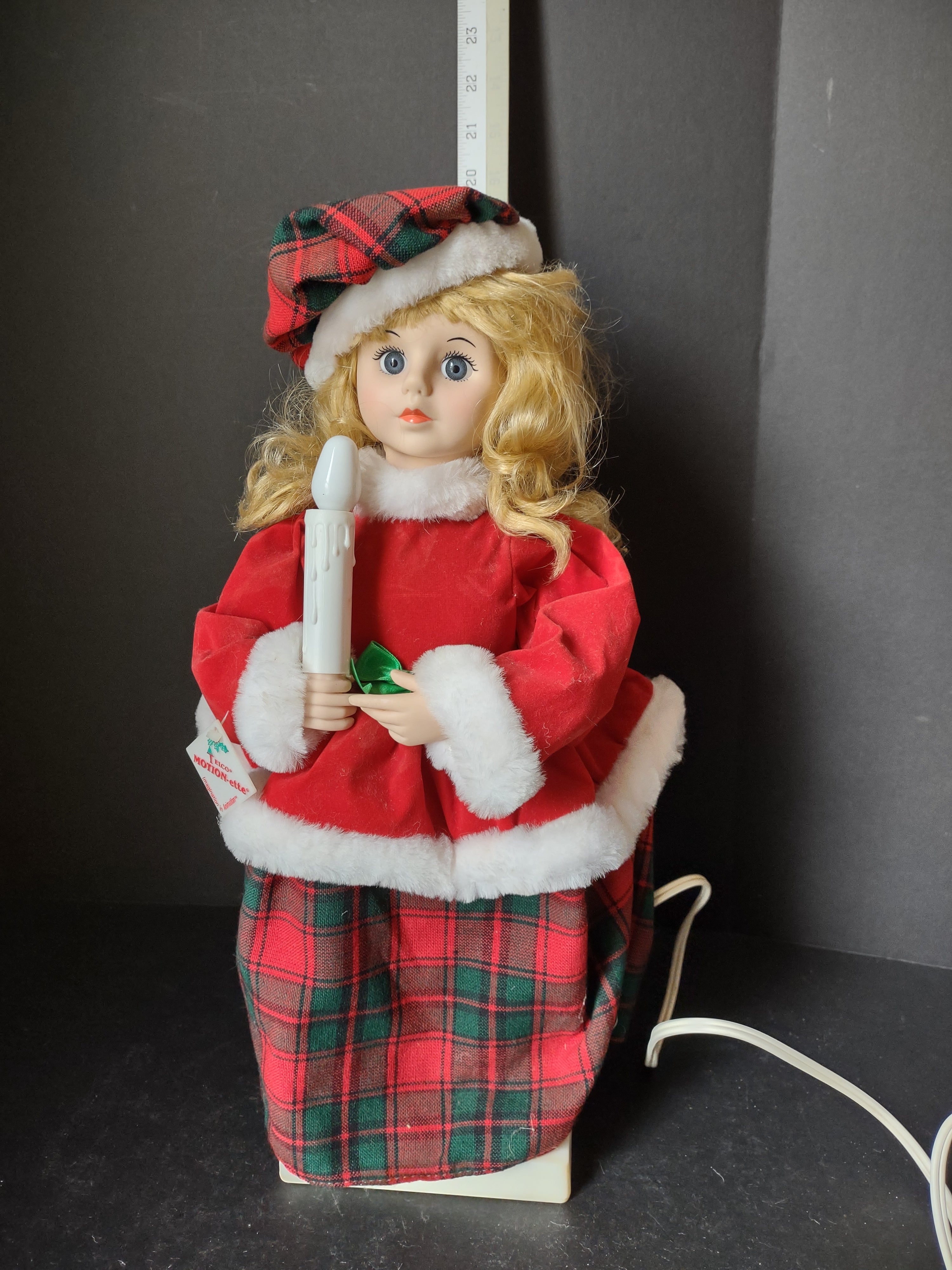 Vintage Original Christmas Motionette Figure Telco Animated (lot 1422)