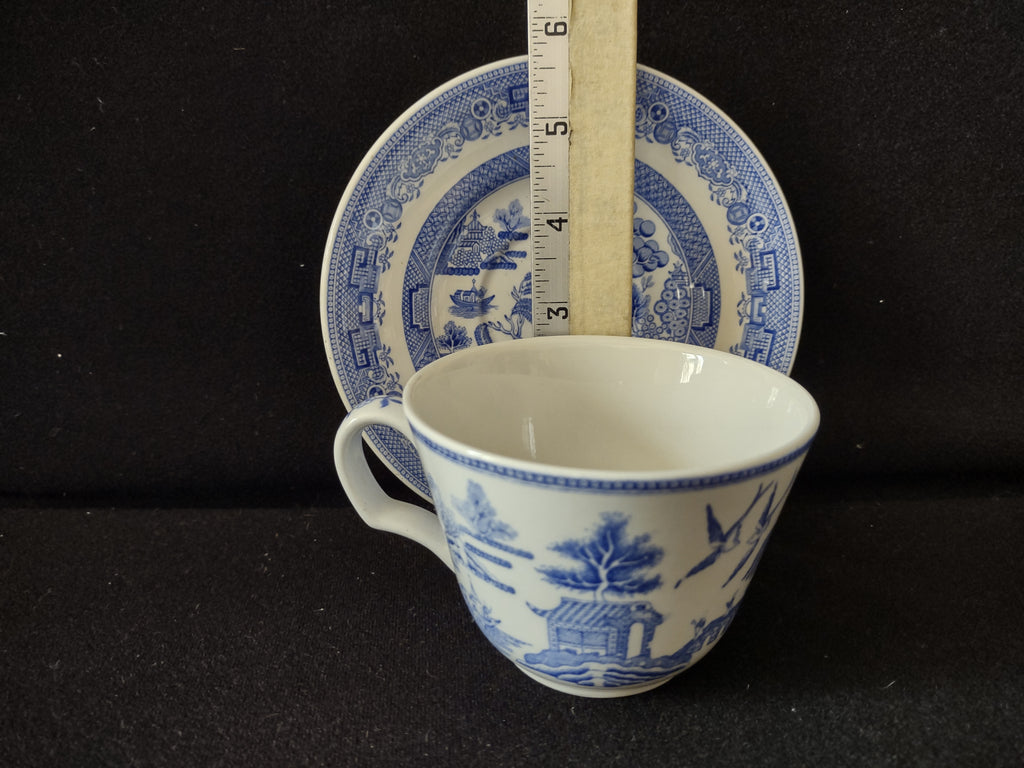 Spode Blue & White Room Teacup Willow Vintage English Transferware (lot 5842)