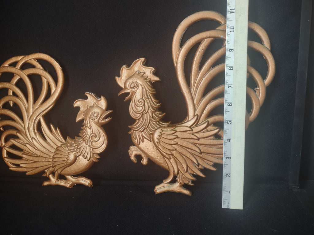 Vintage Metal Wall Rooster Primitive Farm Cottage (lot 1769)