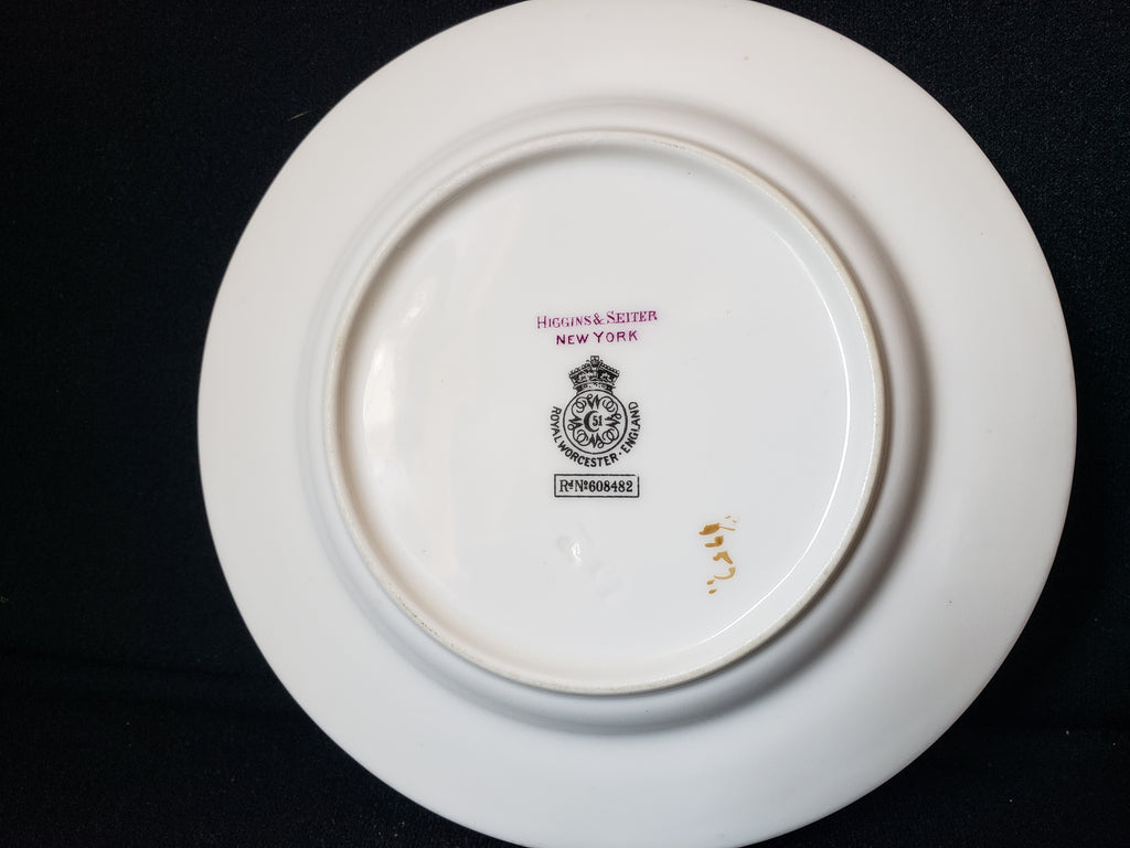 Vintage Royal Worcester Higgins & Seiter Butterfly Bread Plate 6" (lot 2116)