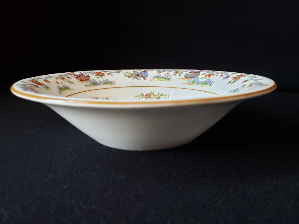 Vintage Royal Worcester Higgins Seiter Butterfly Bowl 6-3/4" (lot 2119)