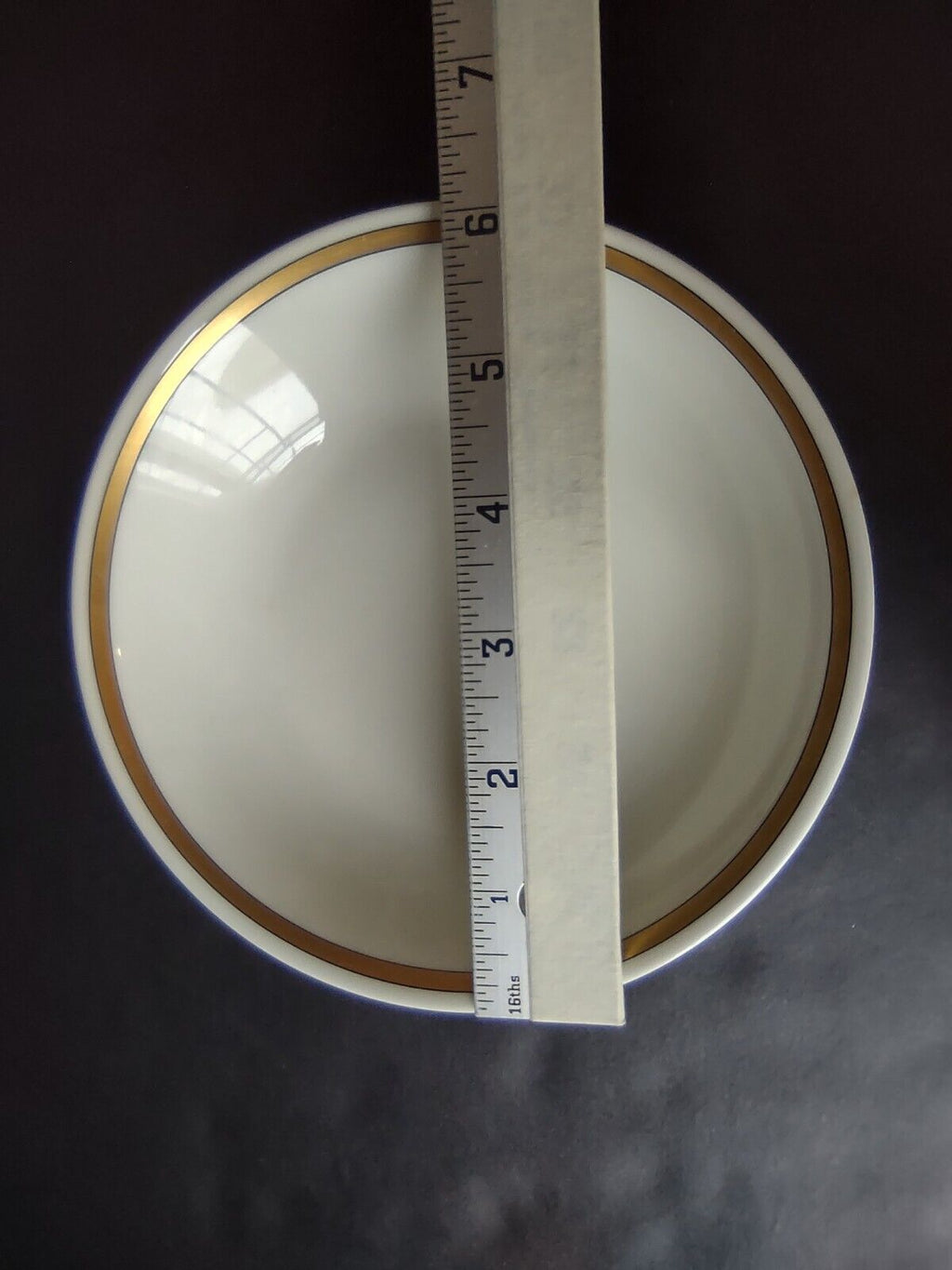 Haviland Limoges Gold & Black Trim White Coupe Cereal Oatmeal Bowl (lot 669)
