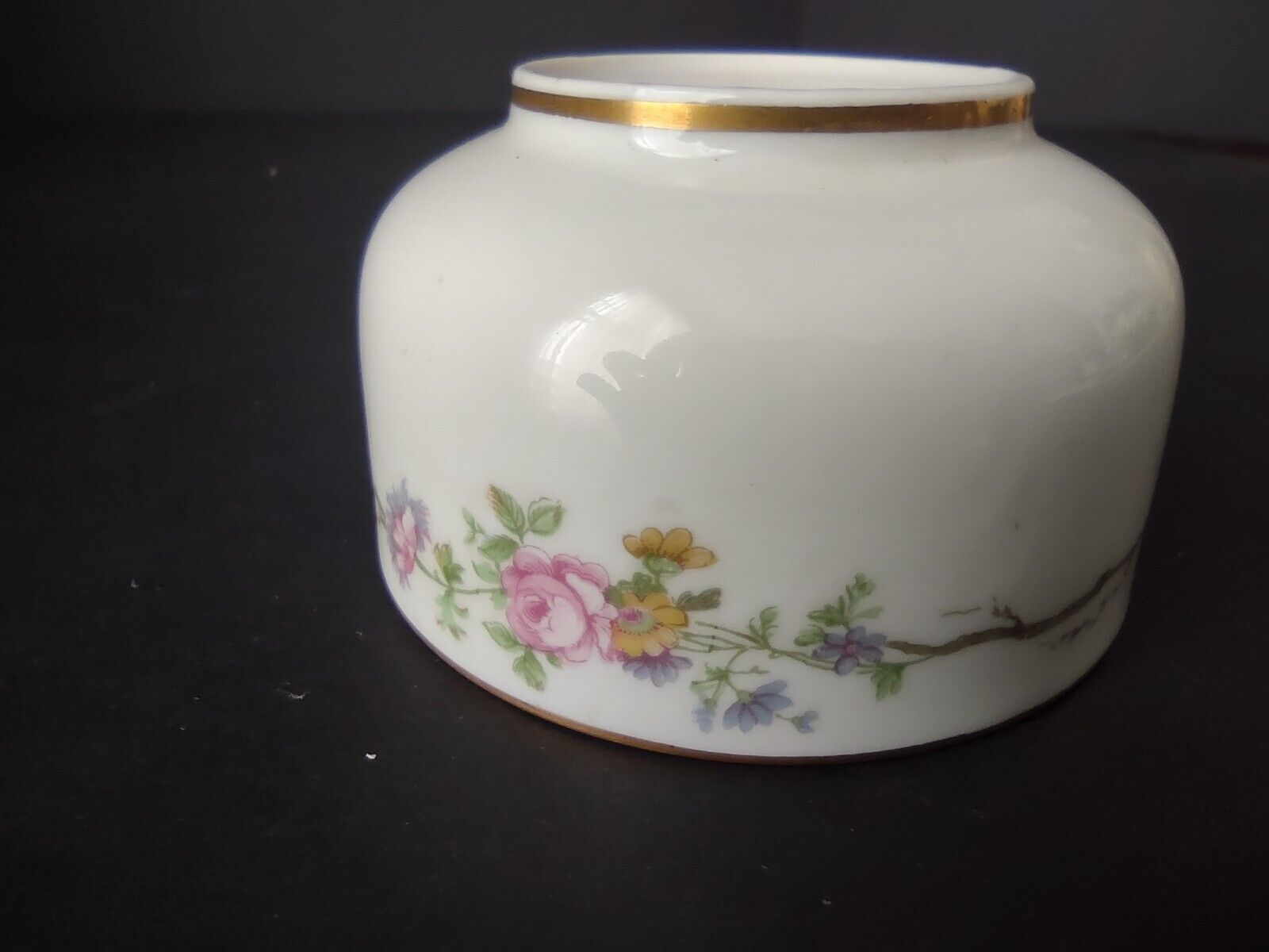 Vintage GDA Limoges Gold Trim Teacup ONLY Summer Flower Garland (lot 693)