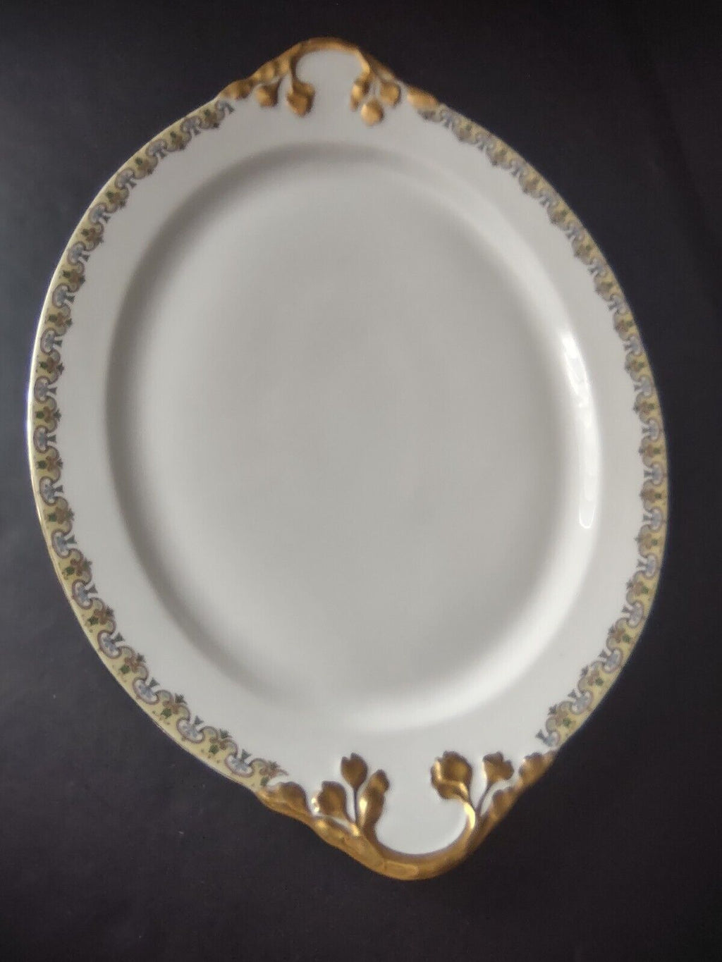 Wm Guerin France Limoges Set 4 x Serving Platter Plate Bowl Gold Trim (lot 533)