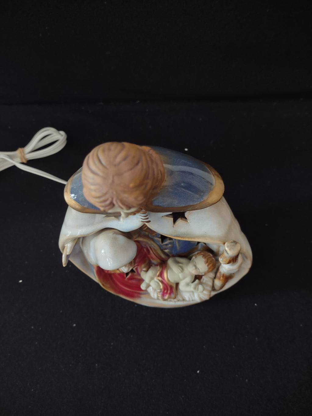 Vintage Lighted Ceramic Joseph Mary Jesus Nativity Christmas (Lot 3615)