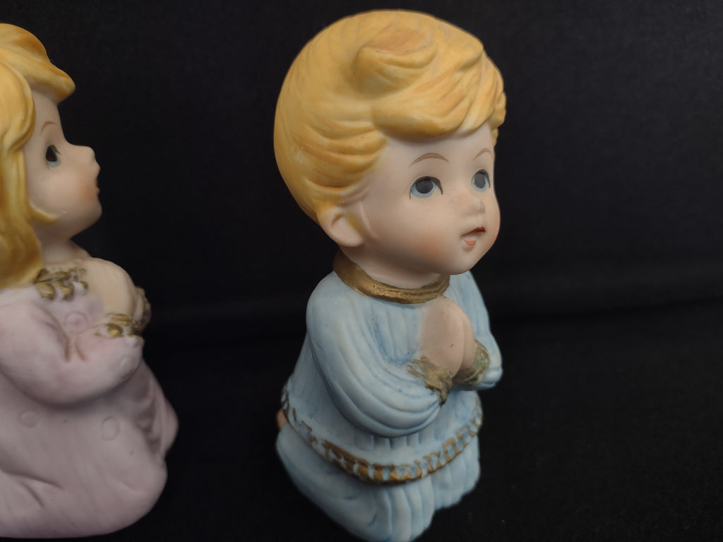 Vintage Homco Home Interiors Praying Boy and Girl Figurine (lot 2434)
