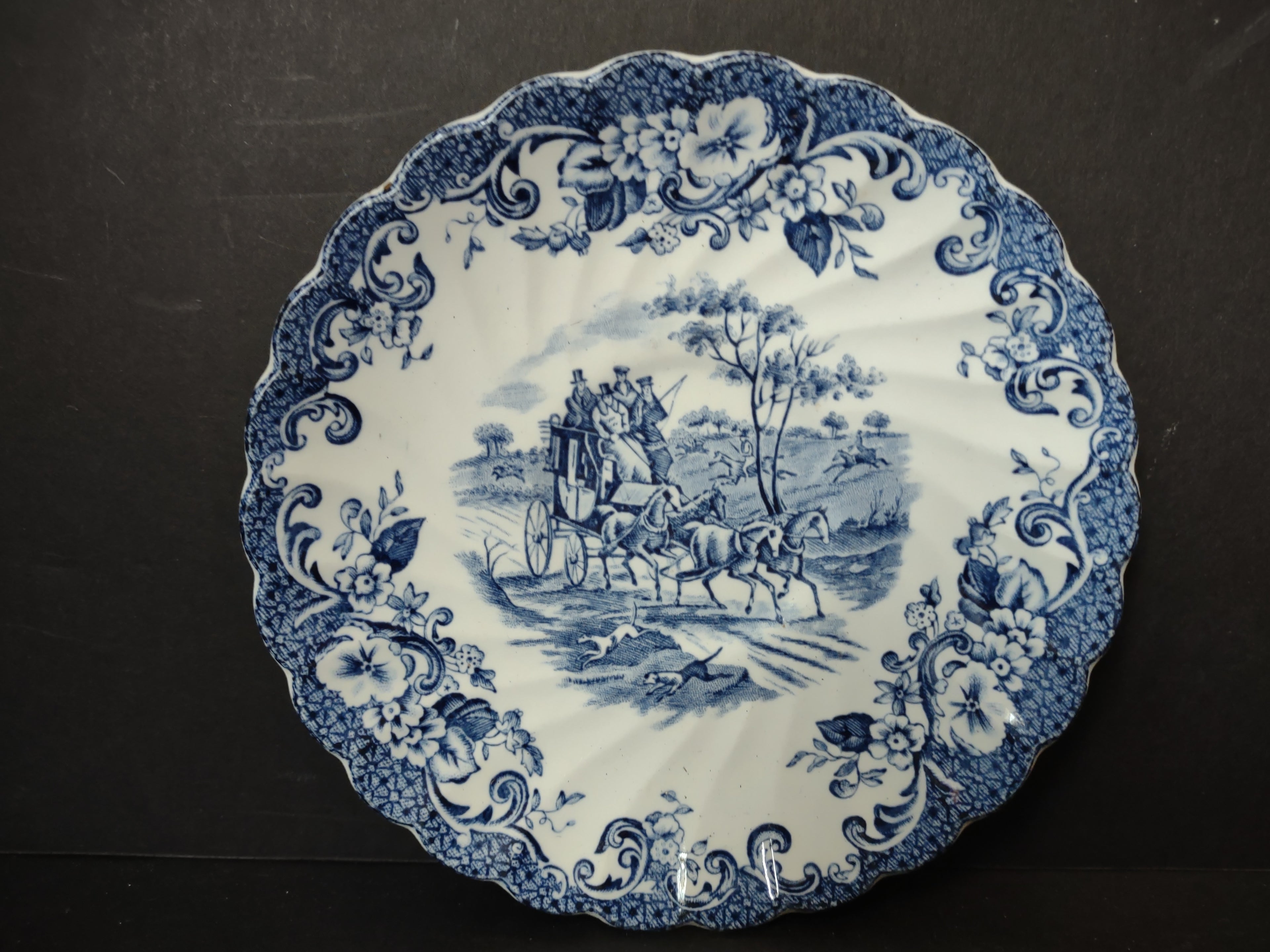 Vintage Ironstone Coaching Scenes Johnson Bros Saucer ONLY (lot 5561)