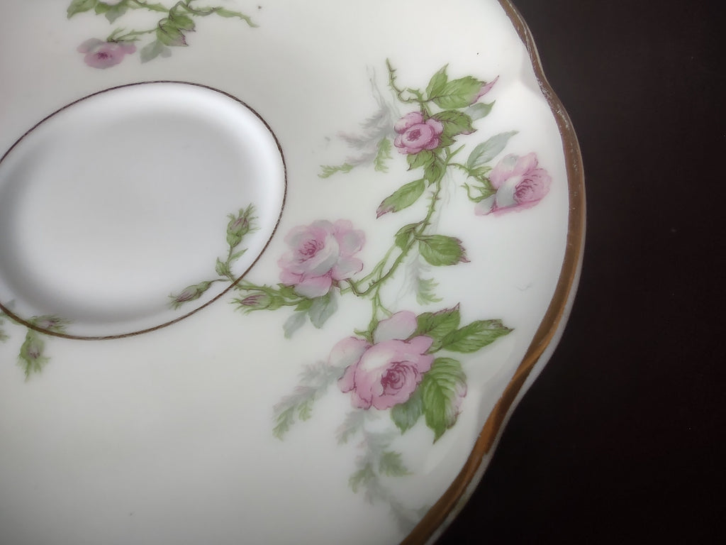 Vintage French Chic Haviland Limoges White Jewel Saucer 5-3/4" Floral (lot 807)