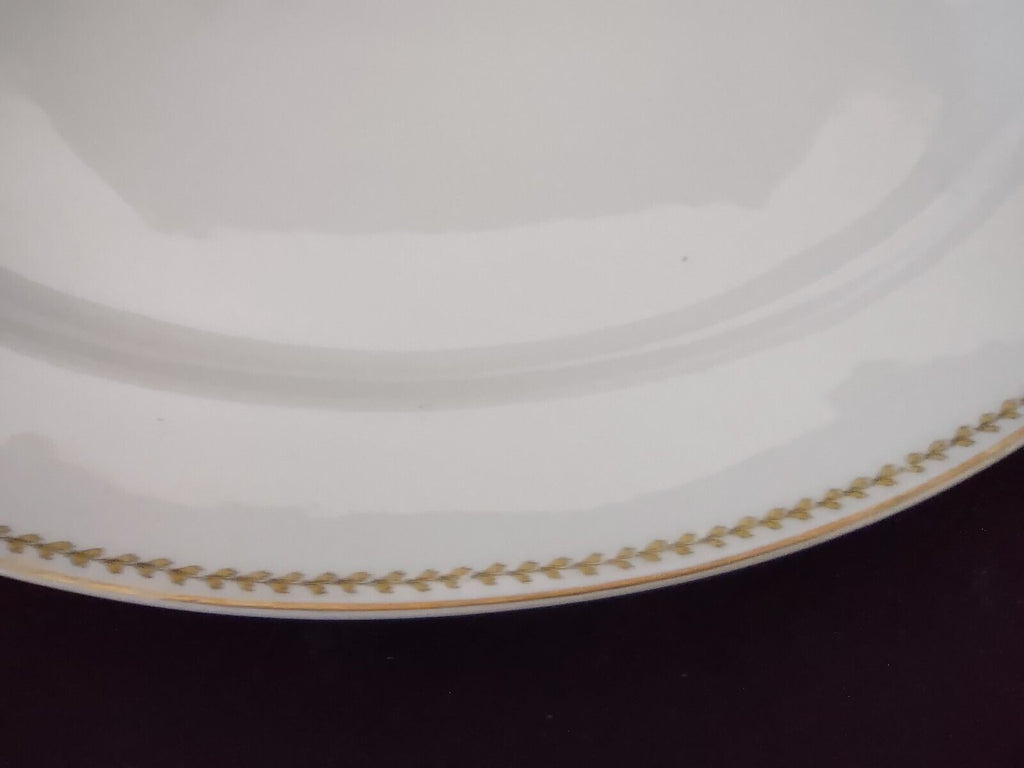 Noritake Yellow Laurel Band Oval Serving Plate S 792A Dish Gold Trim (lot 327)