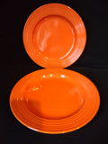 Set of 2 Orange Dinner Plates Royal Norfolk Fall Thanksgiving (lot 2292)