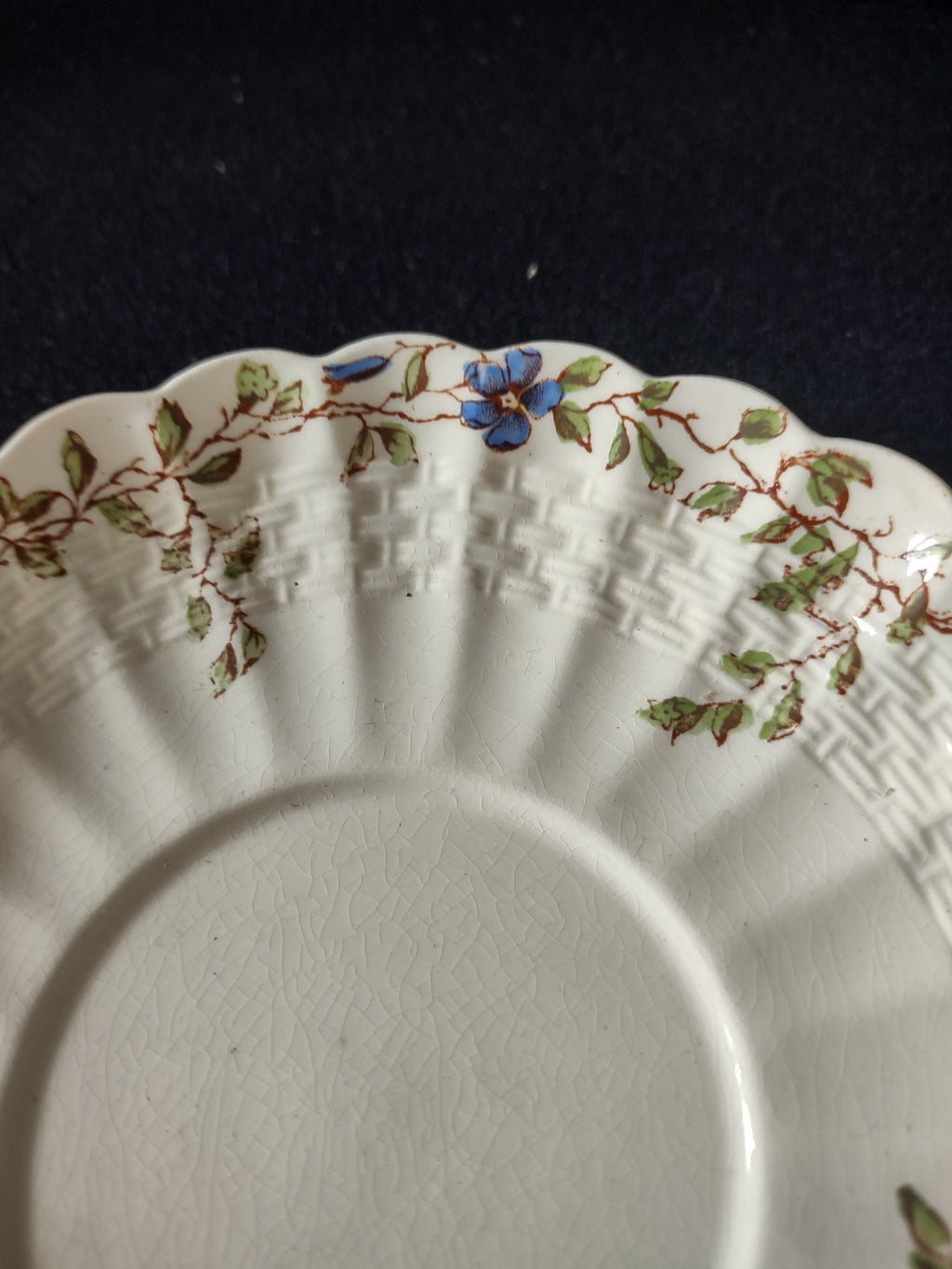 Vintage Copeland Spode Saucer Wicker Dale Floral (Lot 5665)
