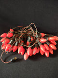 Vintage Christmas C9 String Lights 40 Sockets WORKS Has Been Repaired (lot 3296)