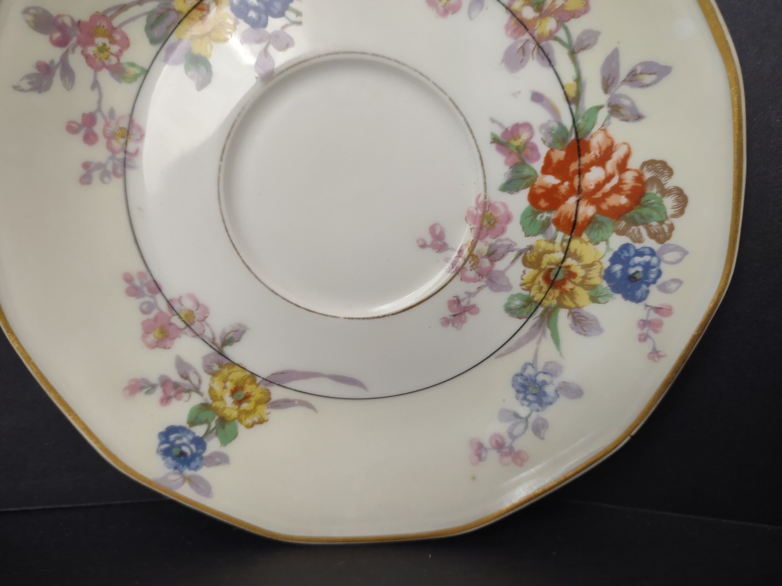 Haviland Limoges Yellow Jewel Saucer ONLY Floral (lot 819)