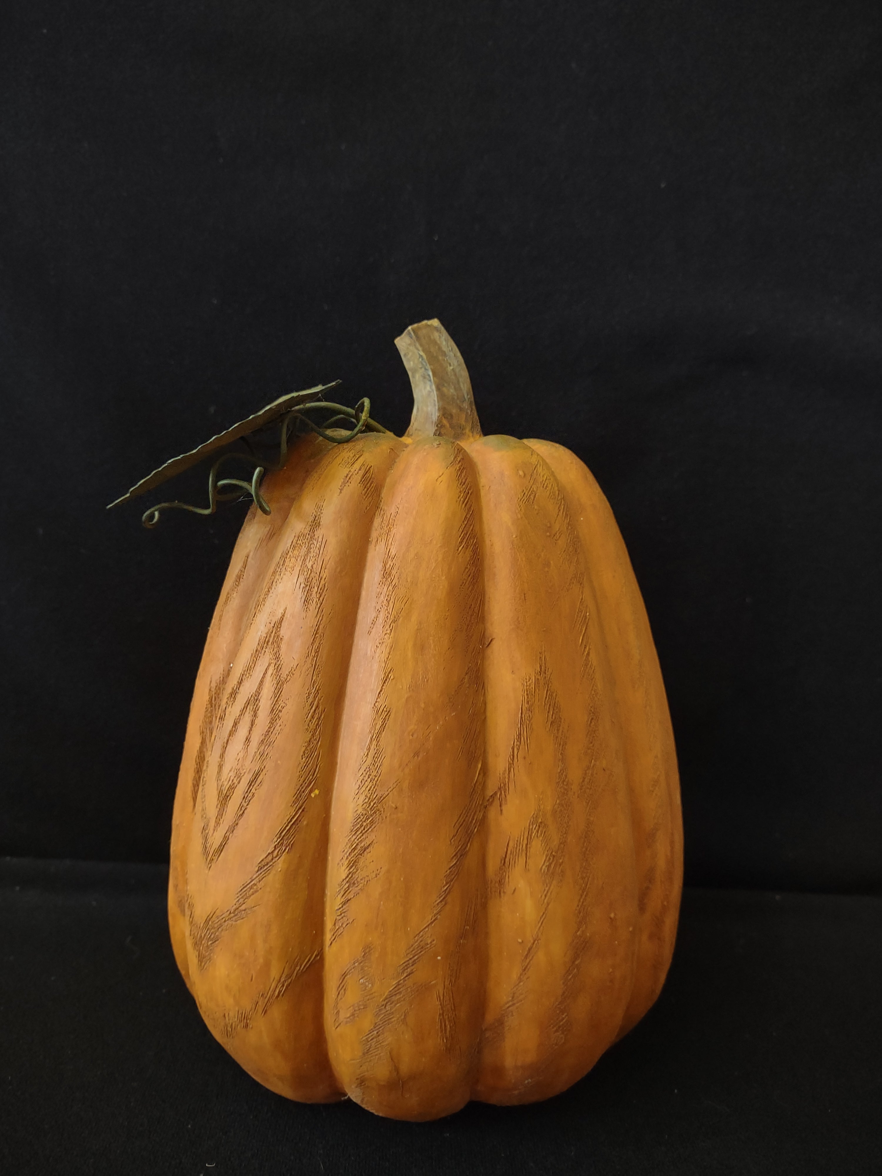 Thanksgiving Ceramic Turkey Engraved Pumpkin (Lot 3115)