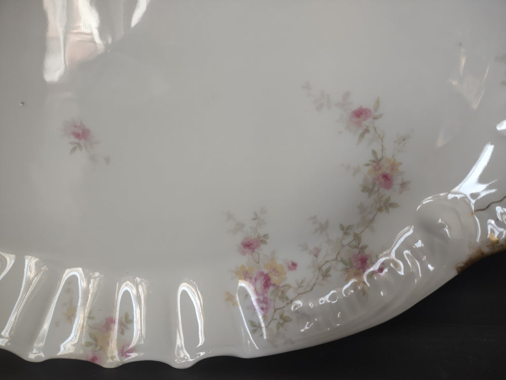 Vintage Haviland Limoges France Scalloped Edge Turkey Serving Platter (lot 2612)