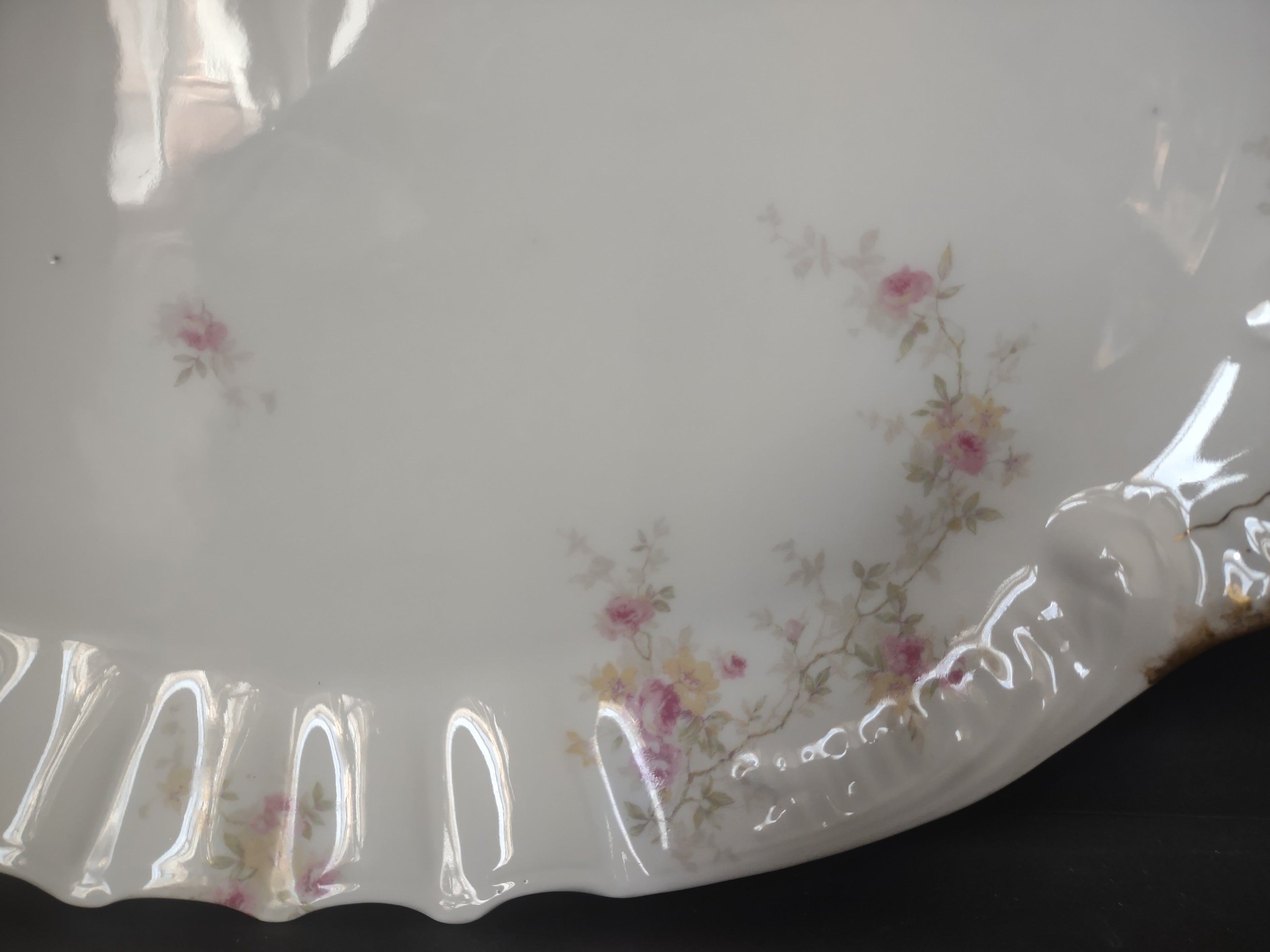 Vintage Haviland Limoges France Scalloped Edge Turkey Serving Platter (lot 2612)