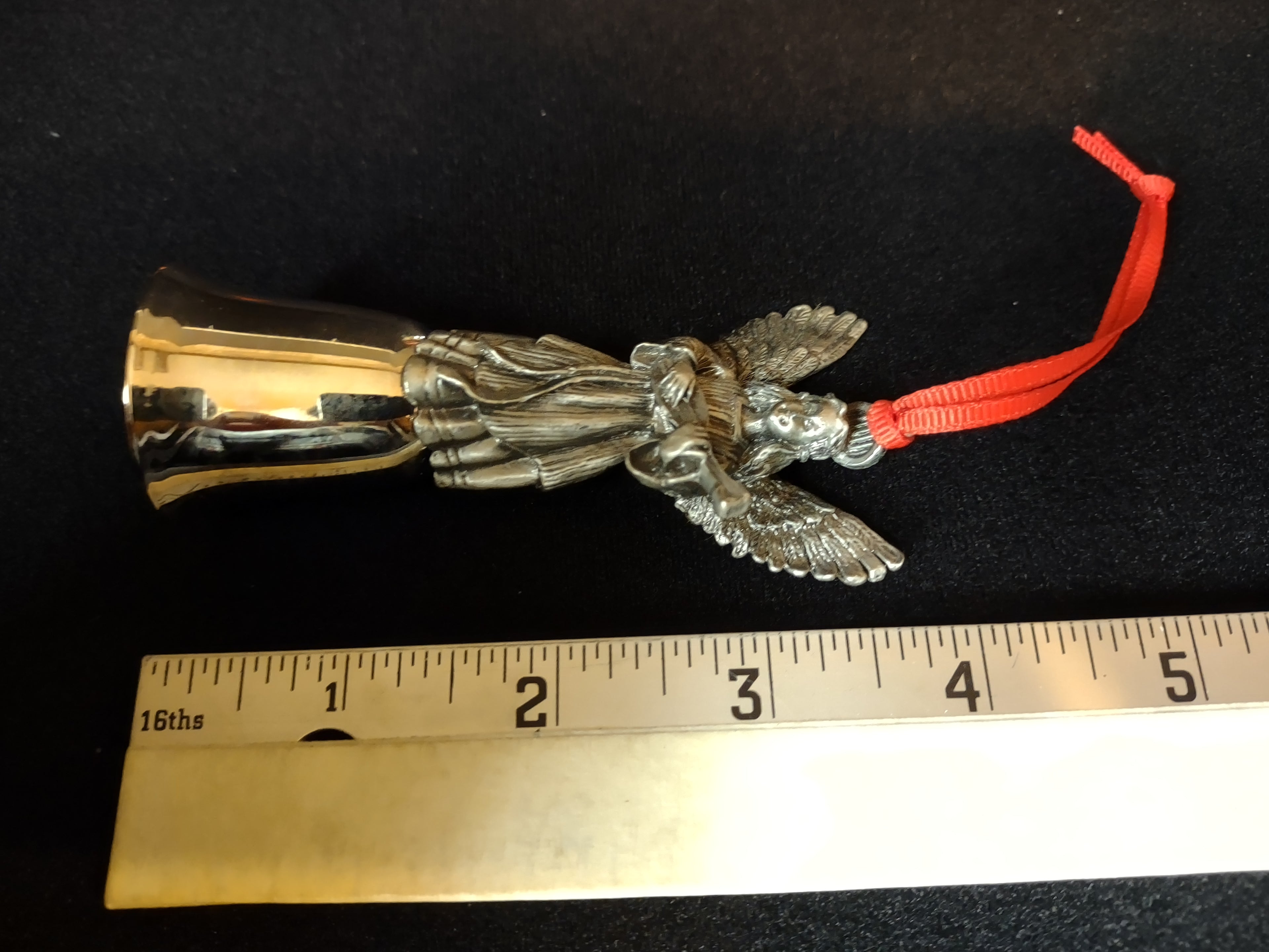 Set of 3 Angel Santa Christmas Tree Ornament Bell (lot 1685)