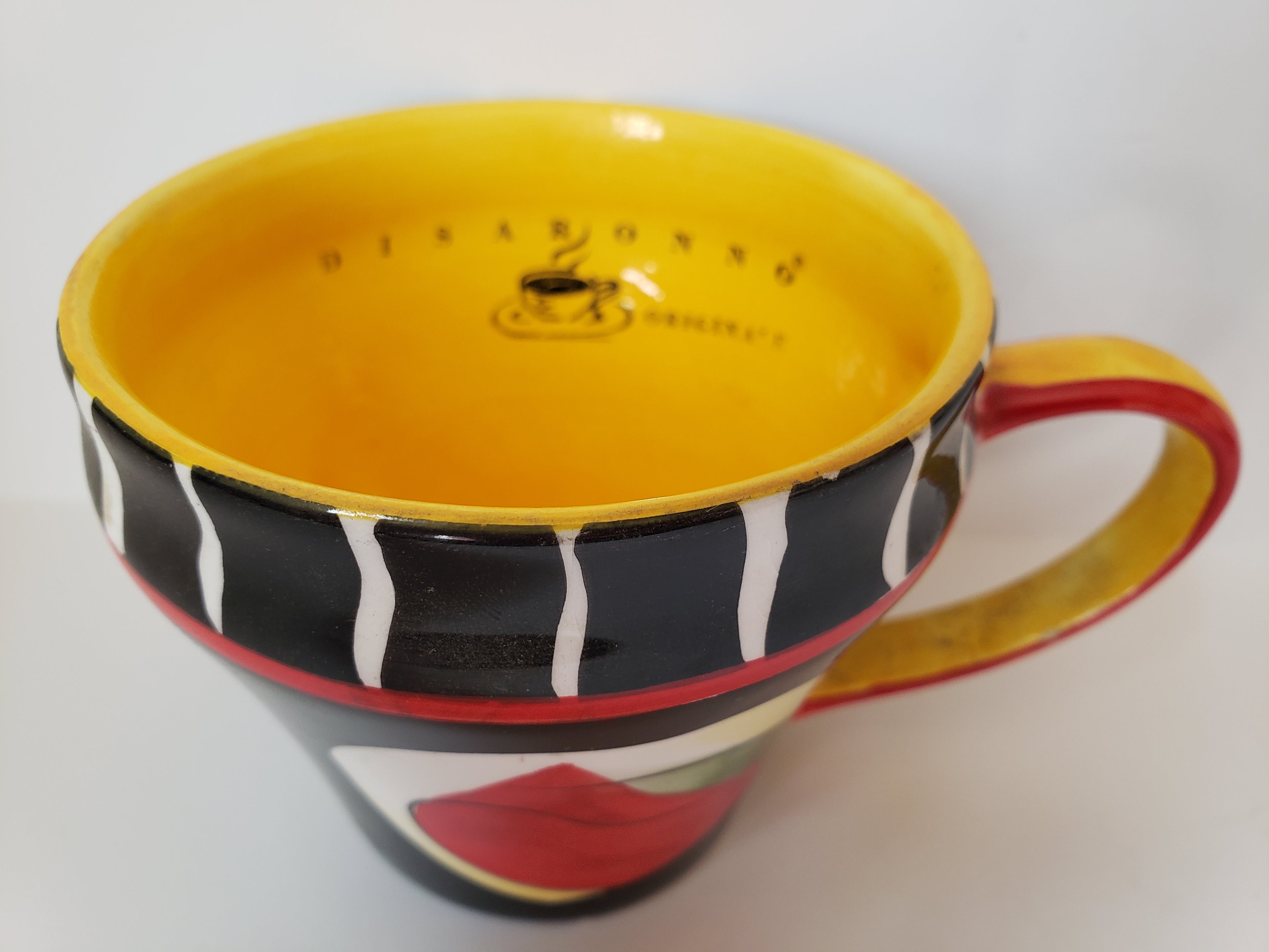 Vintage Disaronno Originale Ceramic Collectible Cup Mug Red Black (lot 2157)