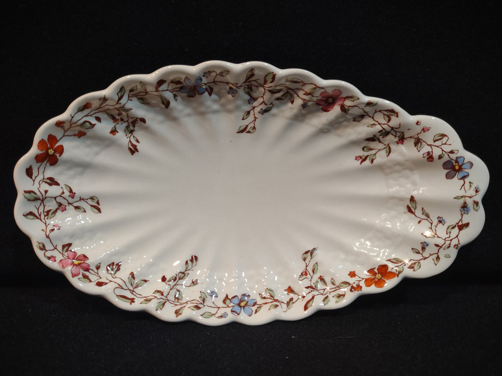 Vintage Spode Wicker Dale Oval Serving Dish Countryside Ironstone CHIP(lot 5753)