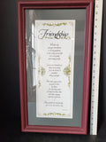 Vintage Home Interiors Friendship Green Brown Picture Wall Art (lot 2631c)