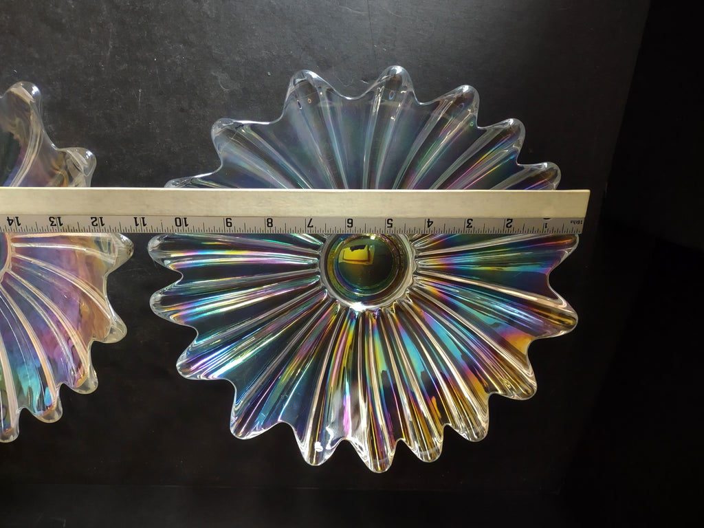 Vintage Set Federal Flower Bowl / Dish Carnival iridescent Celestial (lot 2599c)