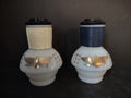 Vintage Mckee Hottle Glassmaker Milk Glass x 2 with Lid with Eagle (lot 5263)