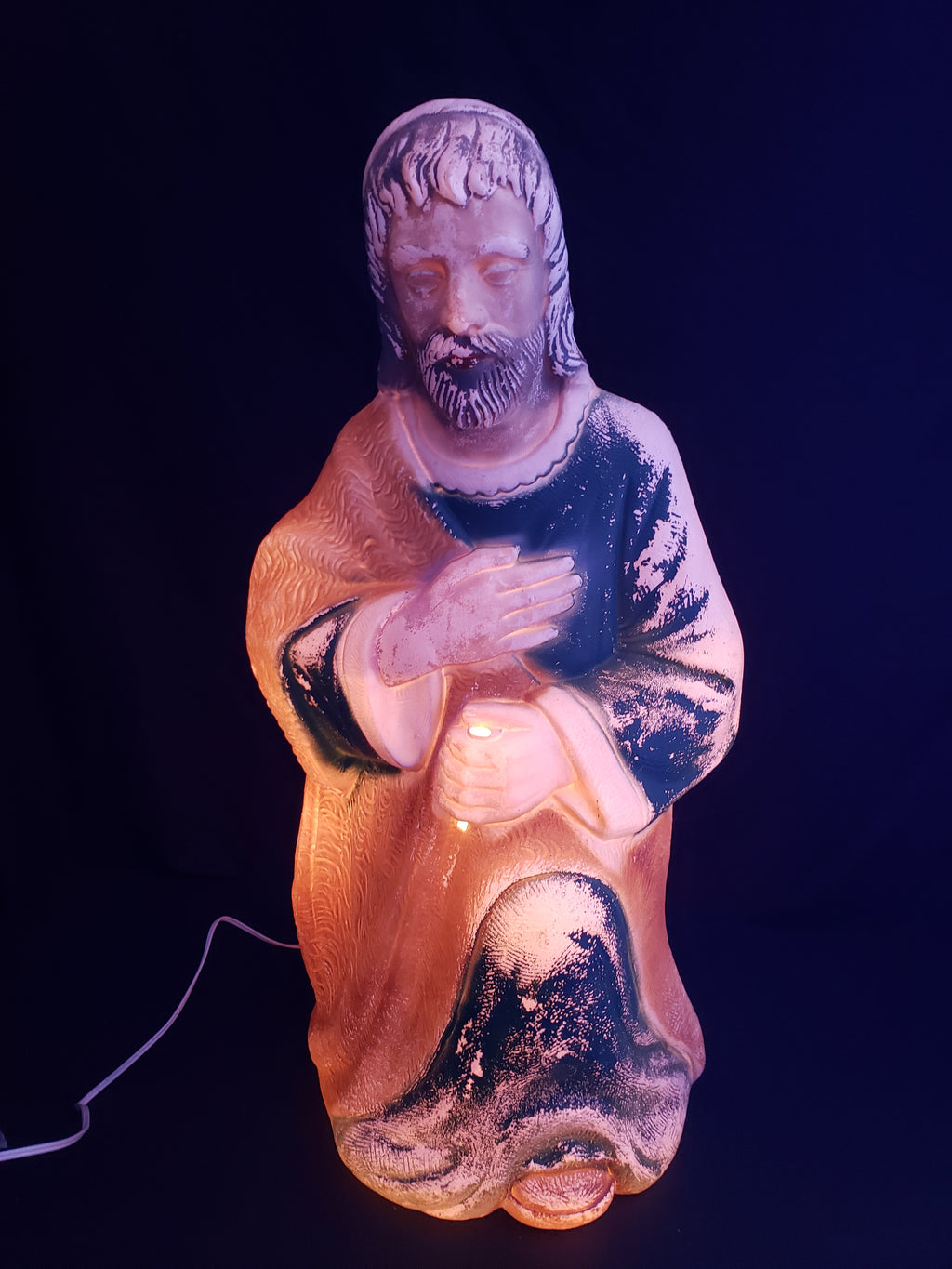Vintage Christmas Outdoor Green Joseph NO STAFF Blow Mold 27" (lot 2259)