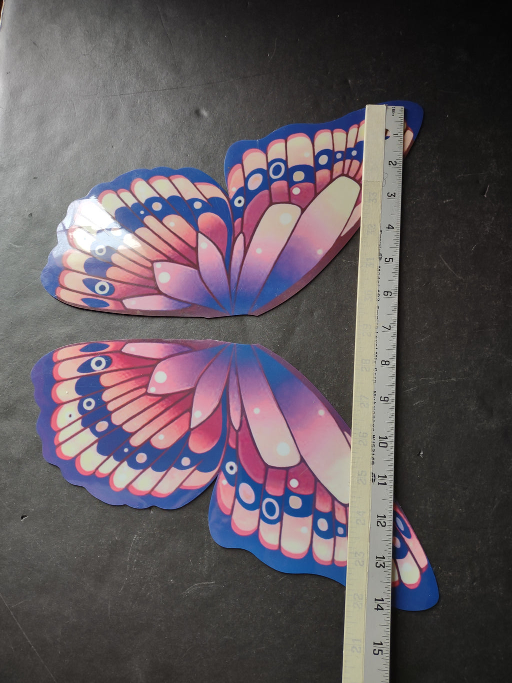 Magnetic Butterfly Pink Blue 12" Wings ONLY (lot 5040)