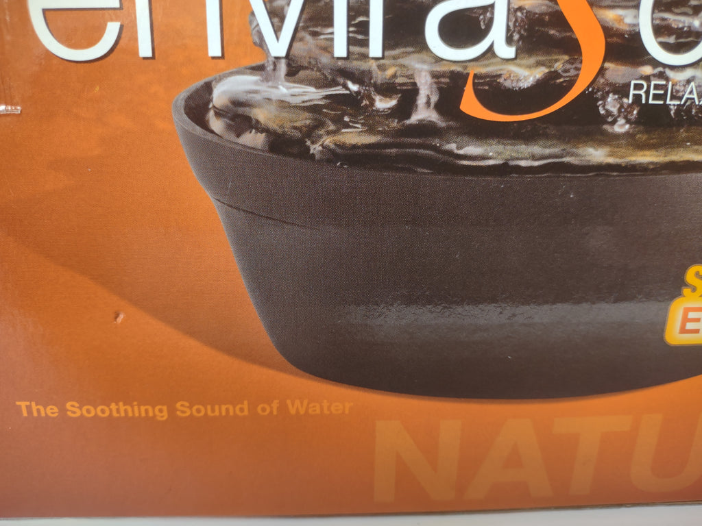 Envirascape Illuminated Relaxation Shadow Fountain Soothing Homedics (Lot 3032t)