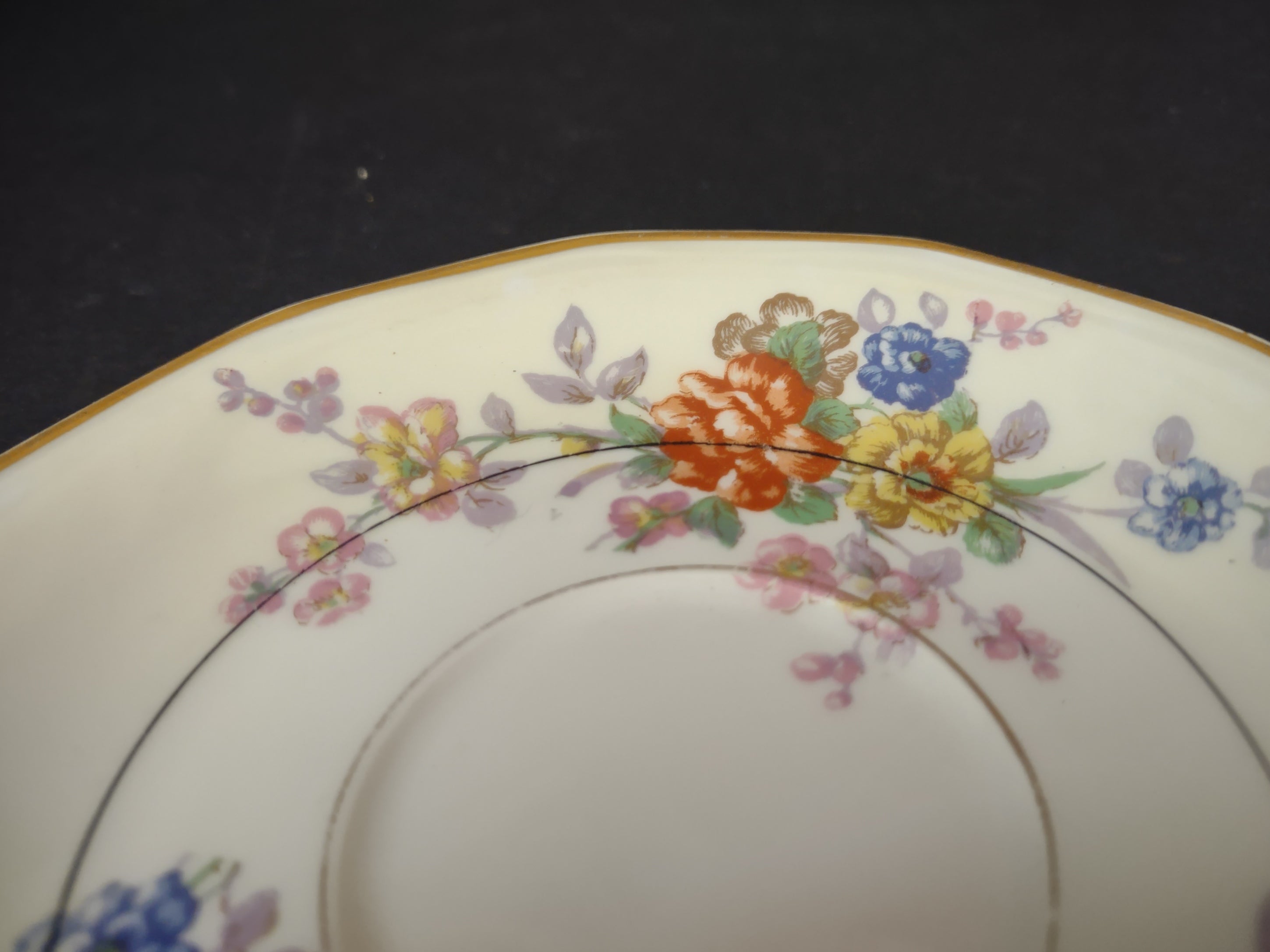 Haviland Limoges Yellow Jewel Saucer ONLY Floral (lot 819)