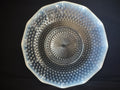 Vintage Anchor Hocking Moonstone Hobnail Ruffled Serving Plate 10-1/2" (lot 2687c)