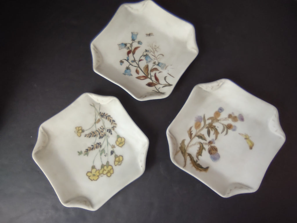 Haviland Limoges 3 x Square Serving Plate French Chic Cottage Floral (lot 988)