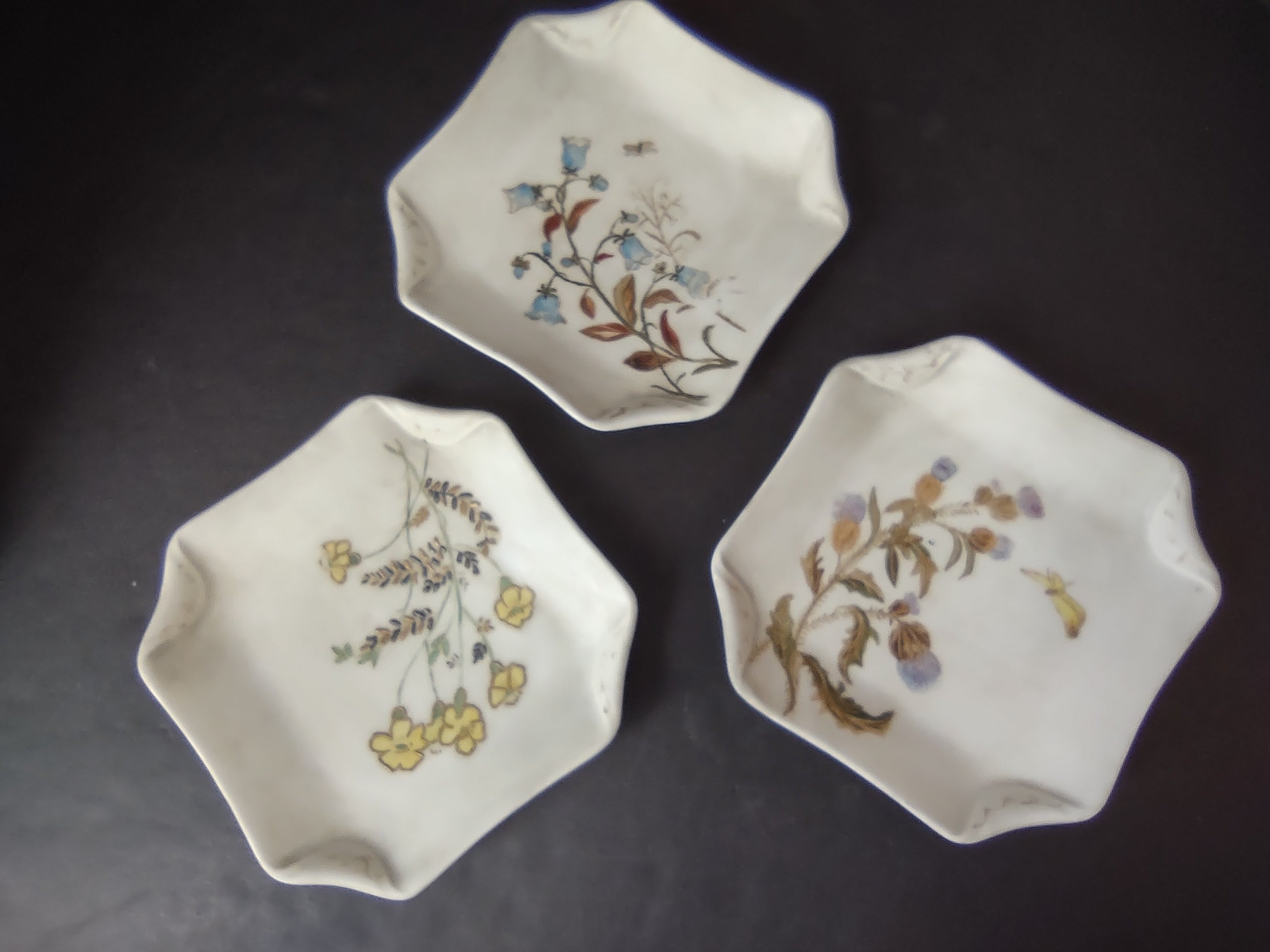 Haviland Limoges 3 x Square Serving Plate French Chic Cottage Floral (lot 988)