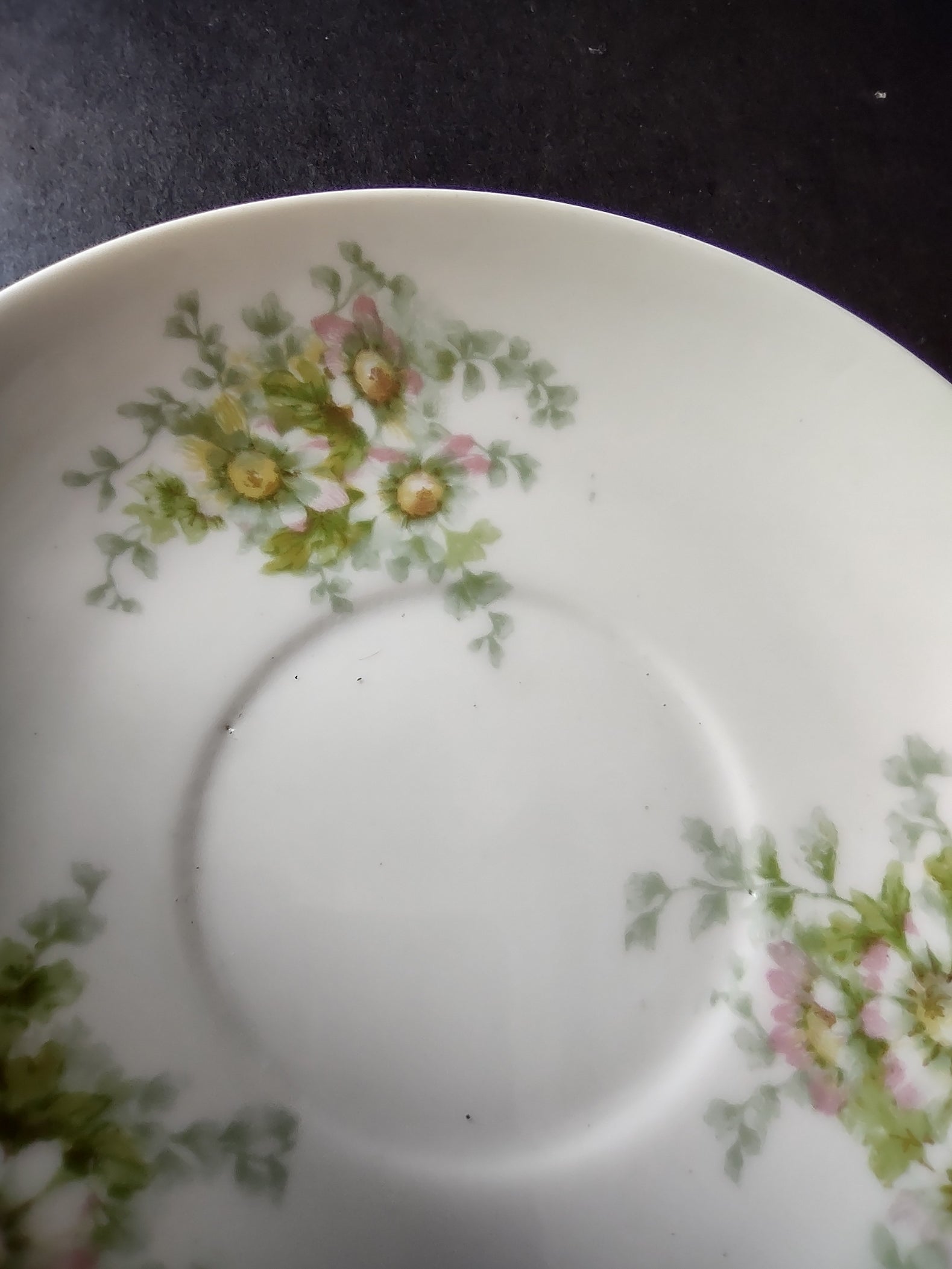 Haviland Limoges GDA Saucer ONLY Pink Daisy Daisies (lot 879)
